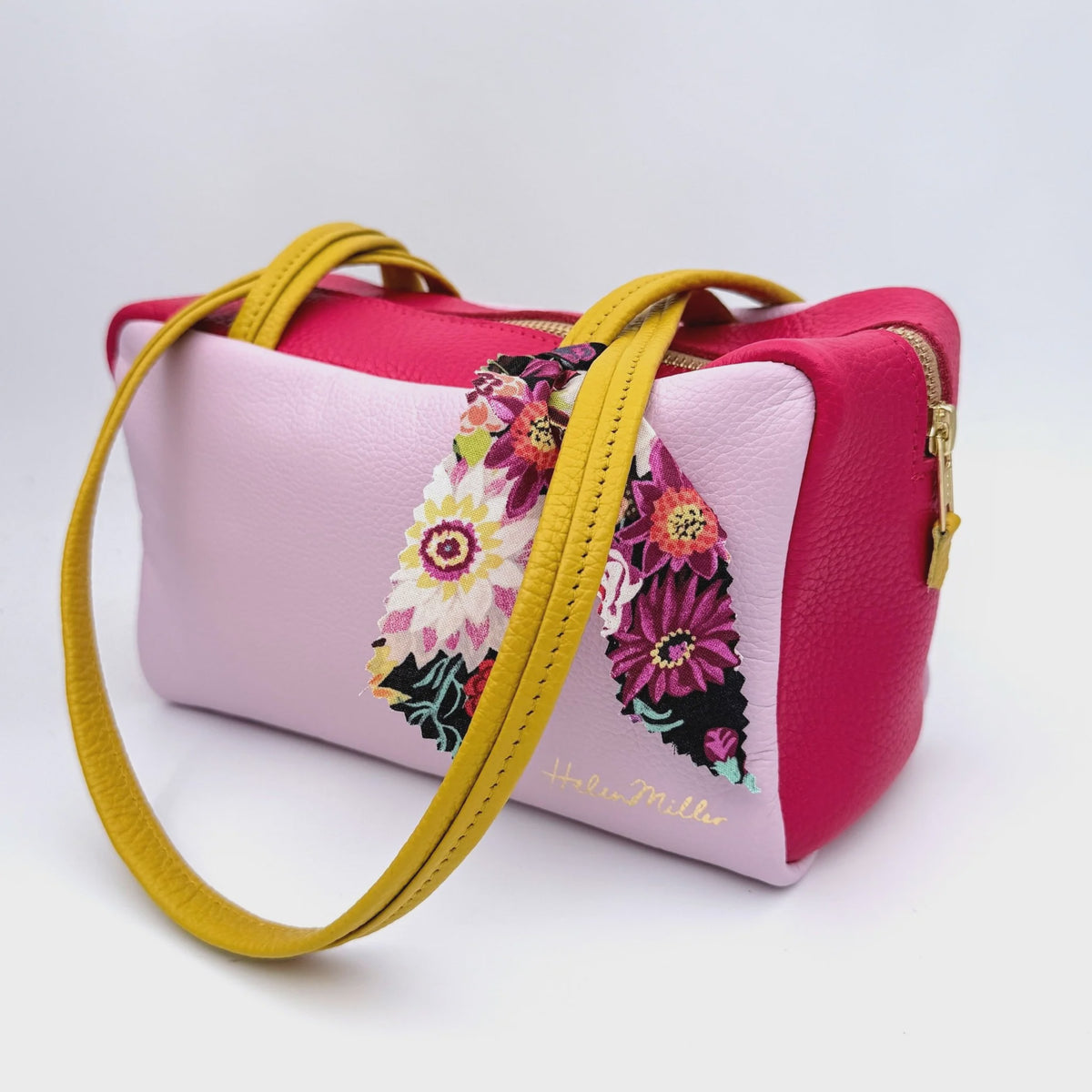 "Carnival" Leather Bag - Lilac / Cherry / Lemon Drop