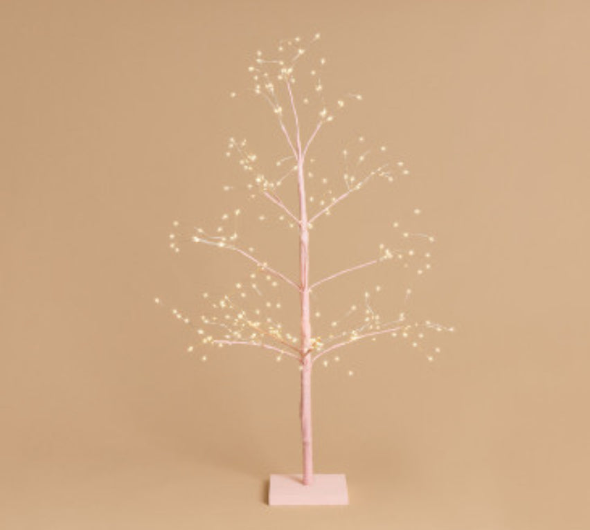 Light Pink Arctic Birch LED Tree, 90cm
