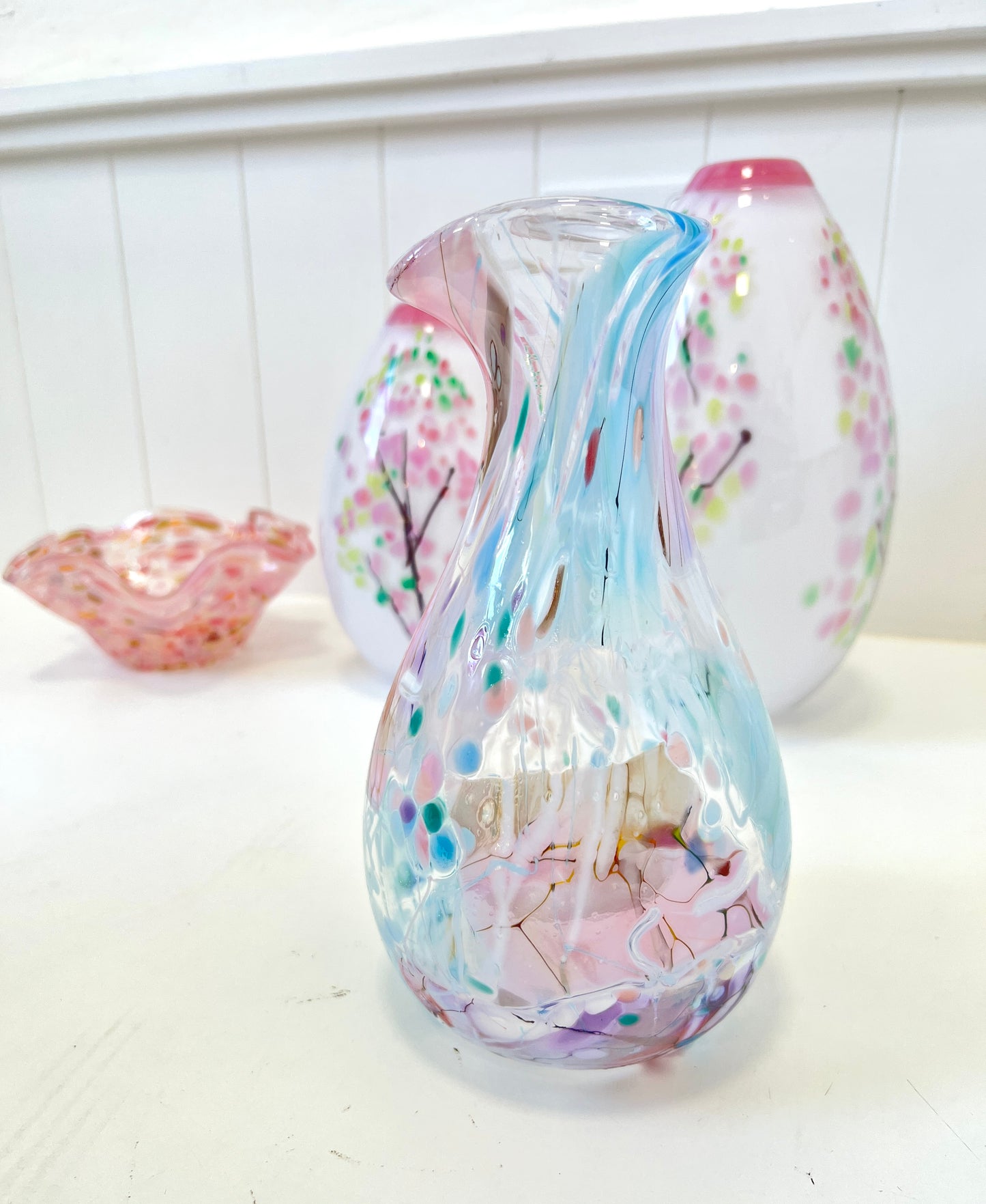 Handblown Glass Carafe - Pastel Shard (22673)