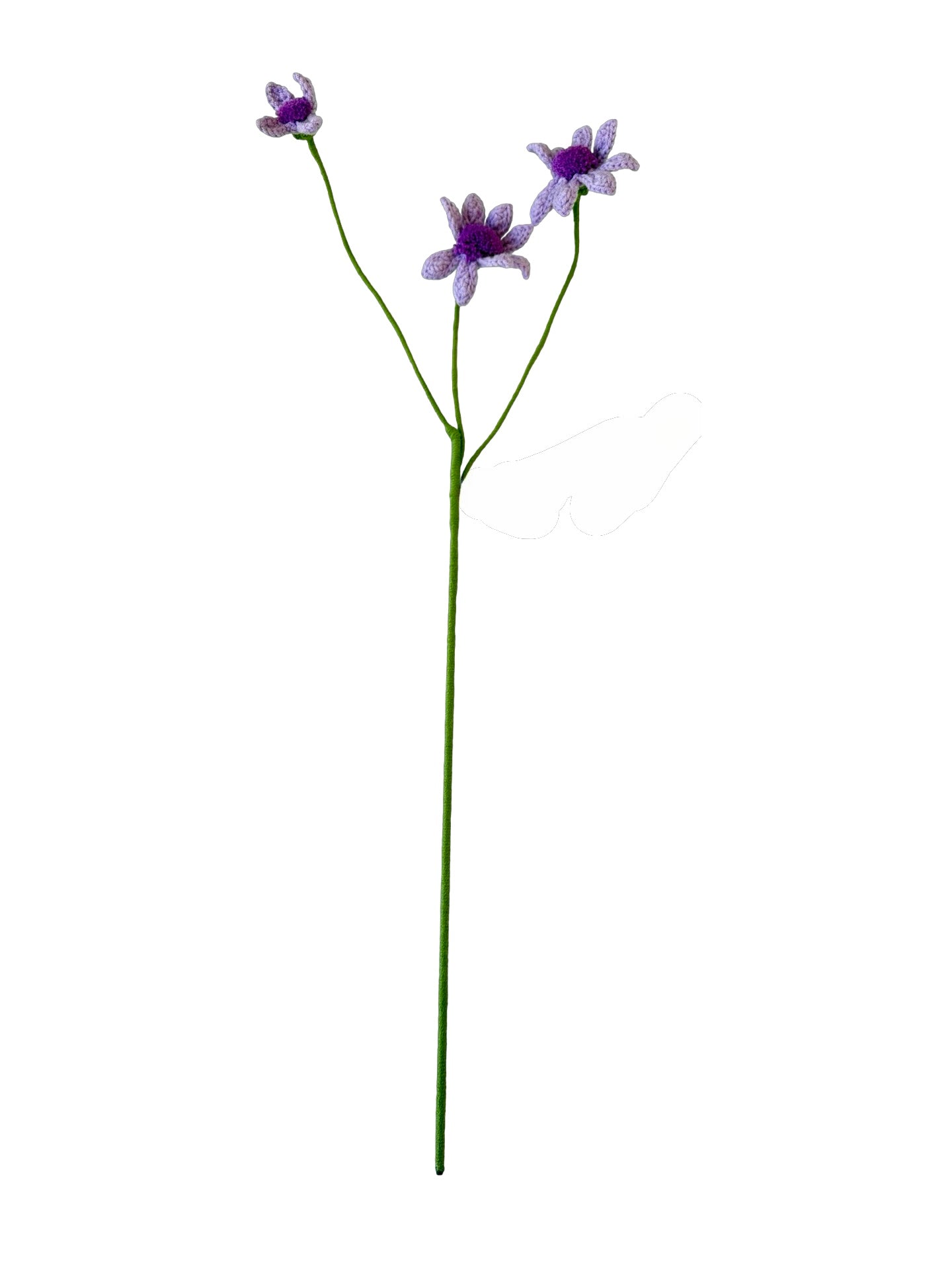 Crocheted Blue Eyed Daisy - Purple