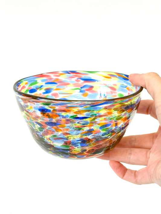 Handblown Glass Lolly Bowl - Peacock