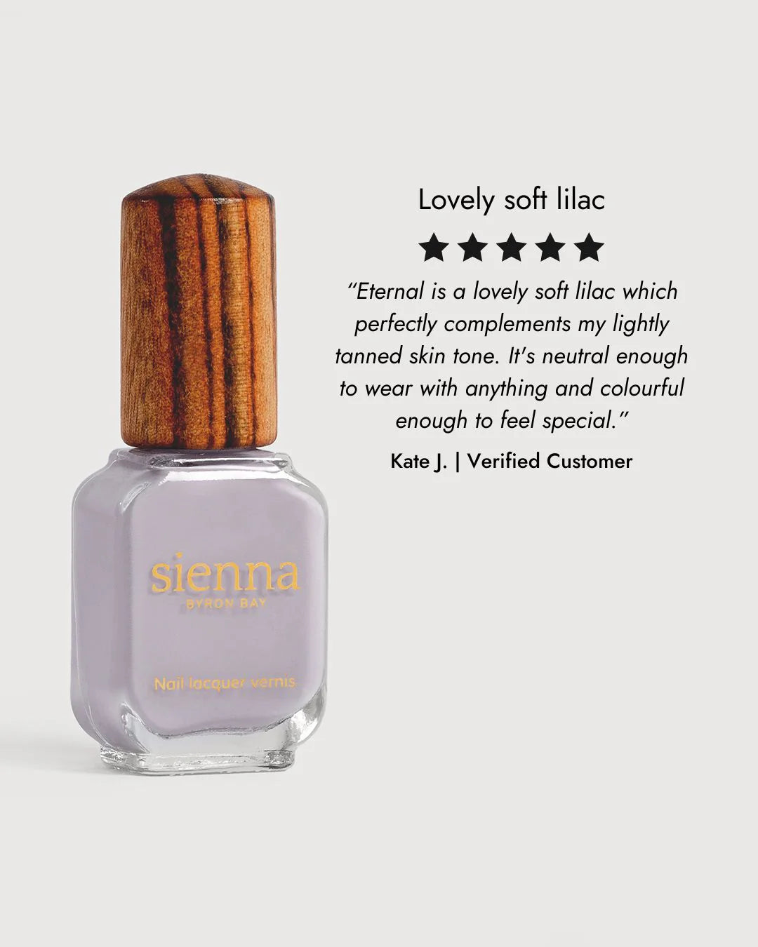 "Eternal" Grey-Purple Thistle Creme Nail Polish - 10ml