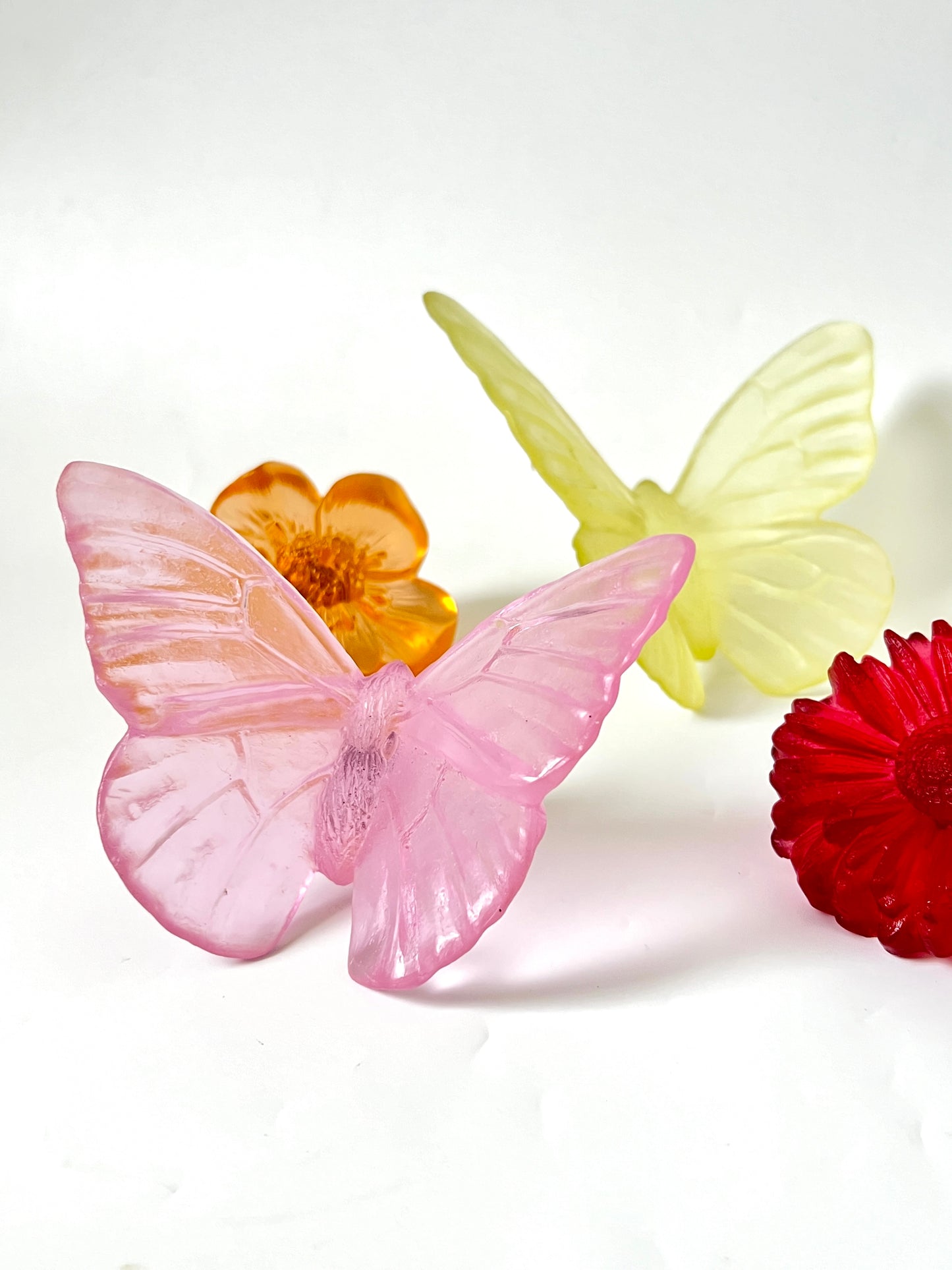 Pink Glass Butterfly Artwork - Admiral - by Luke Jacomb