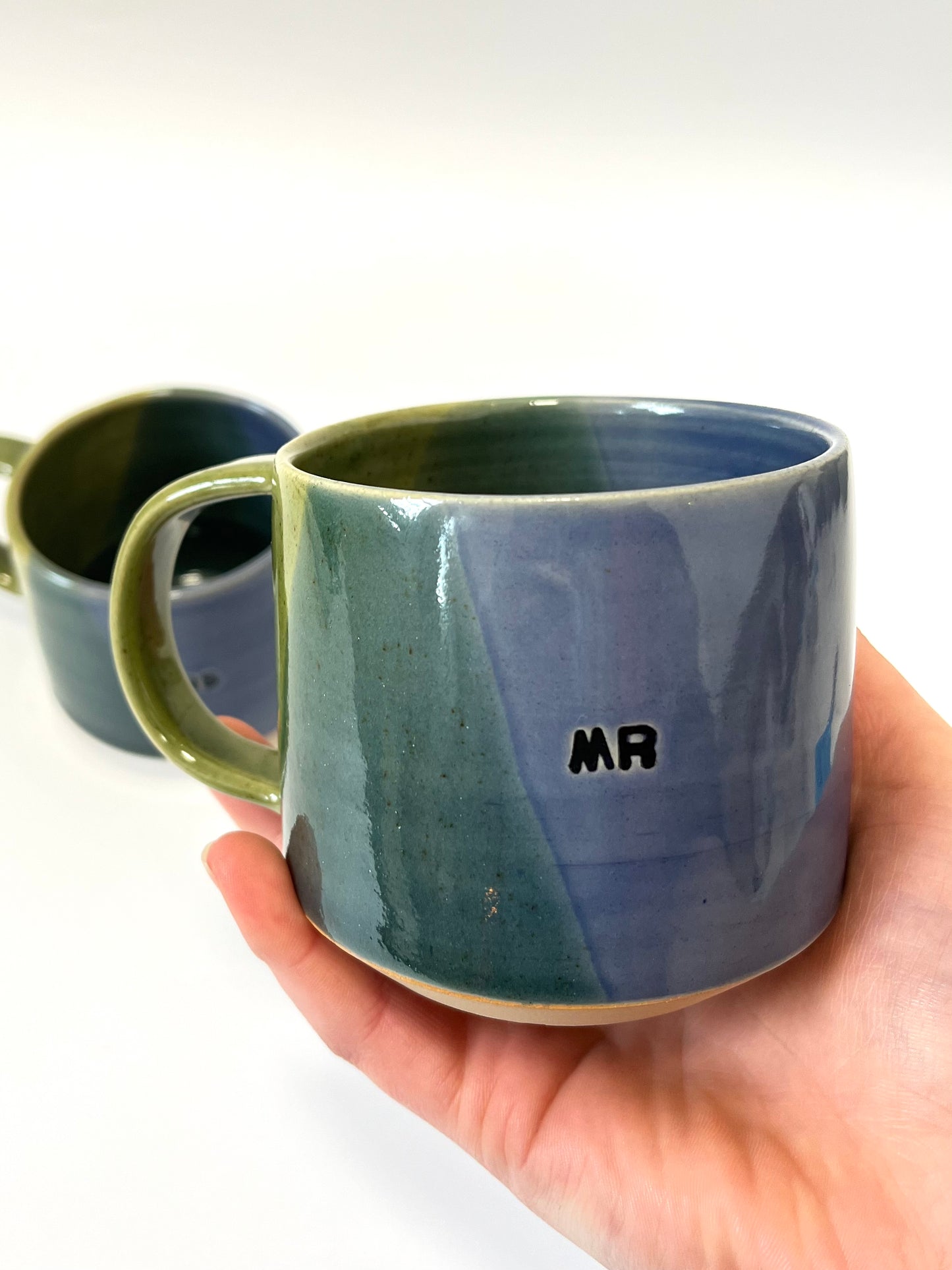 Ceramic "Mr." Mug - Blue / Olive