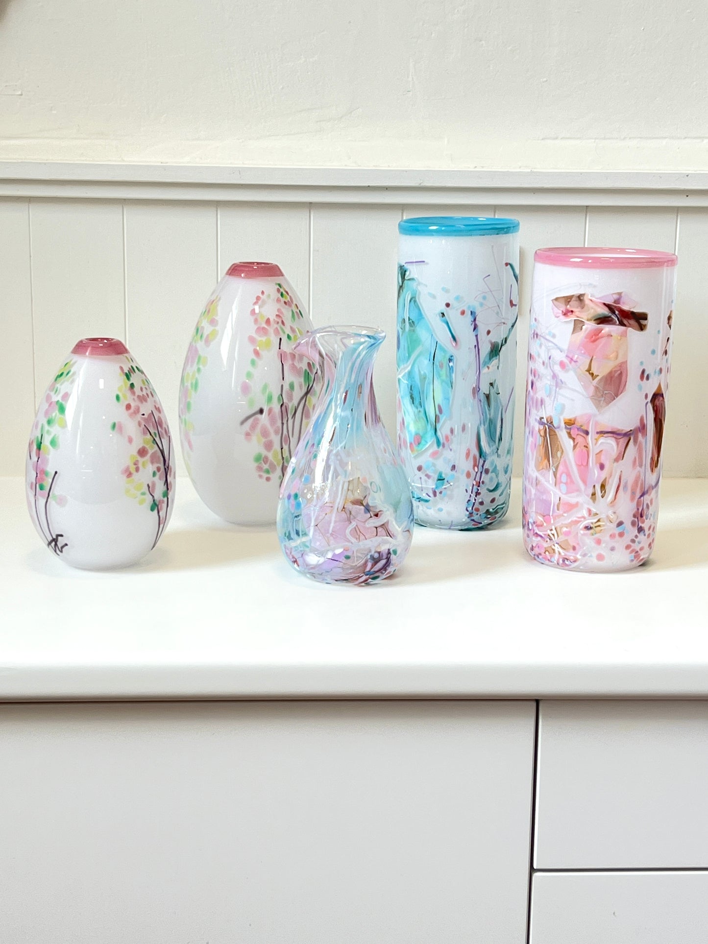Handblown Glass Carafe - Pastel Shard (22673)