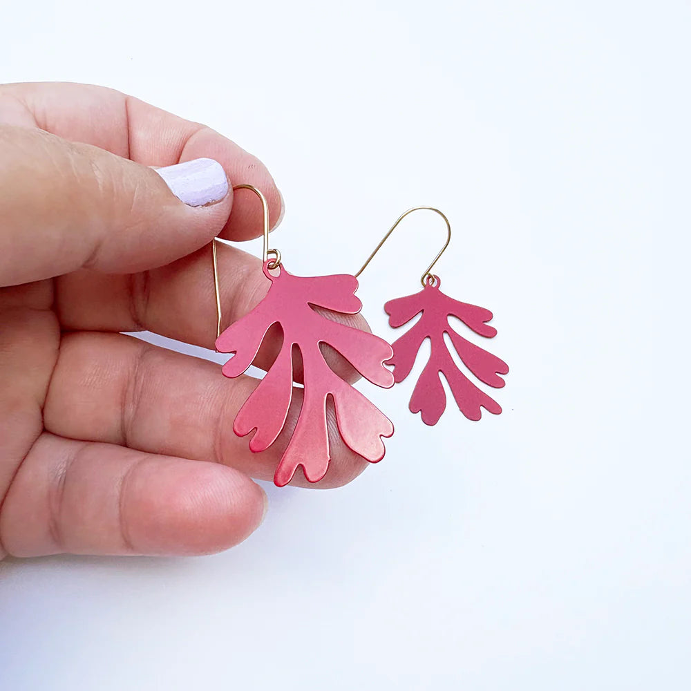 Mini Matisse Earrings - Red