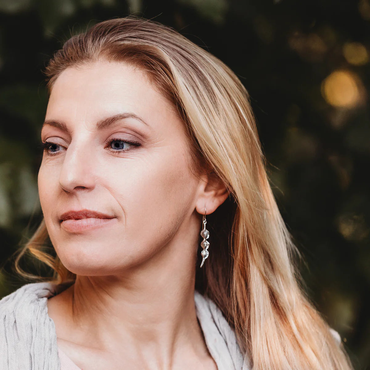 Kowhai Pod Earrings in Sterling Silver