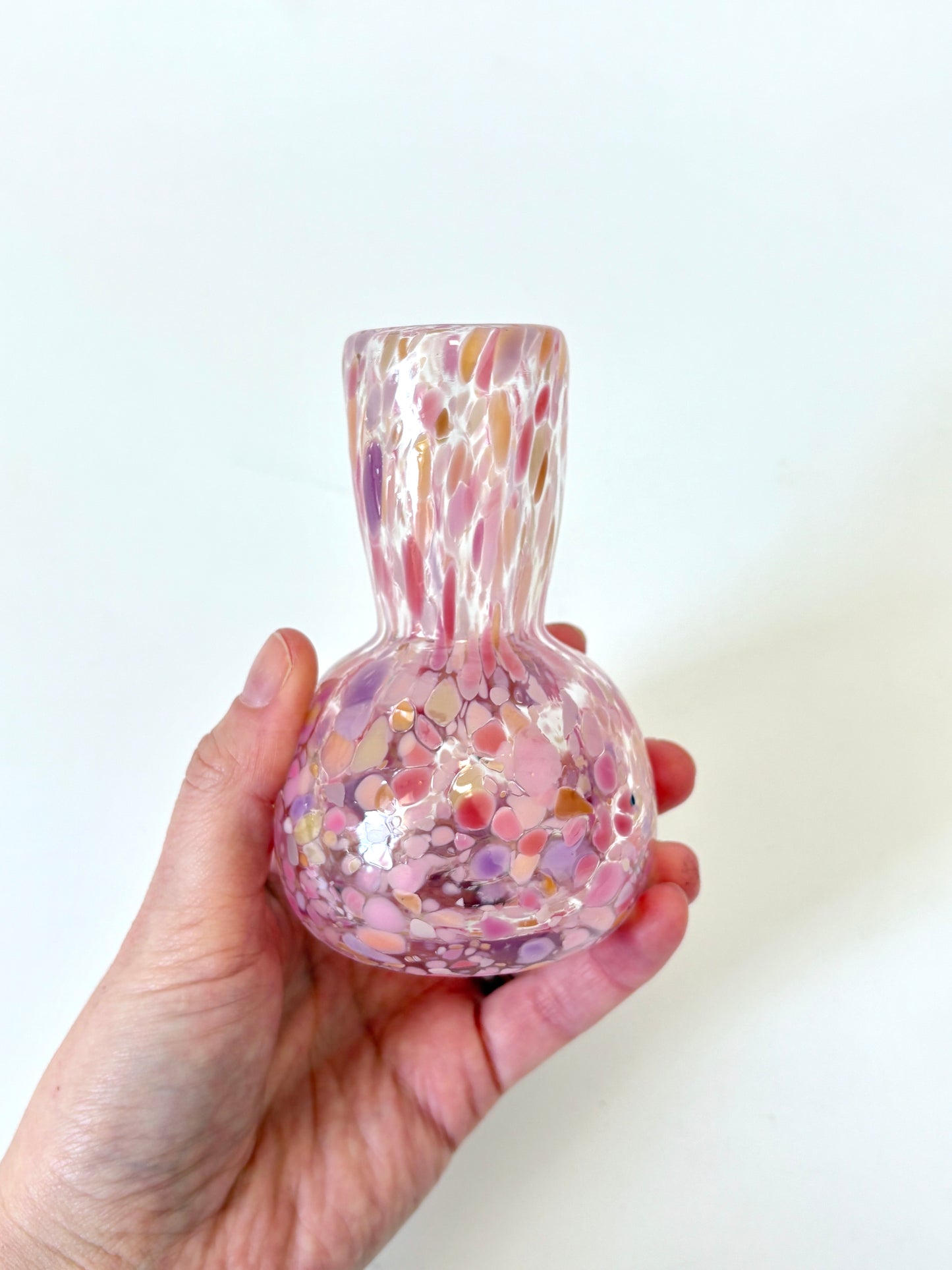 Handblown Glass Diffuser Vase - Coral