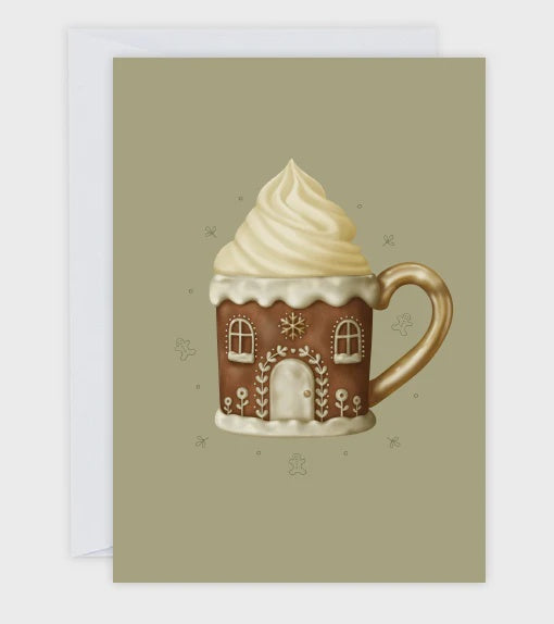"Gingerbread Hot Chocolate" Greeting Card