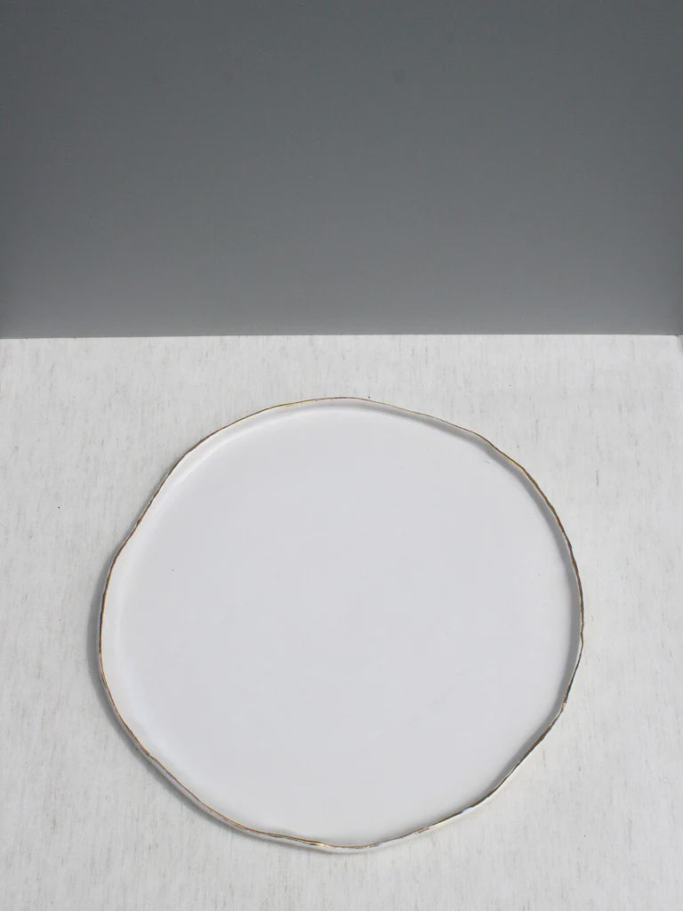 Organic Gold Rimmed Plate
