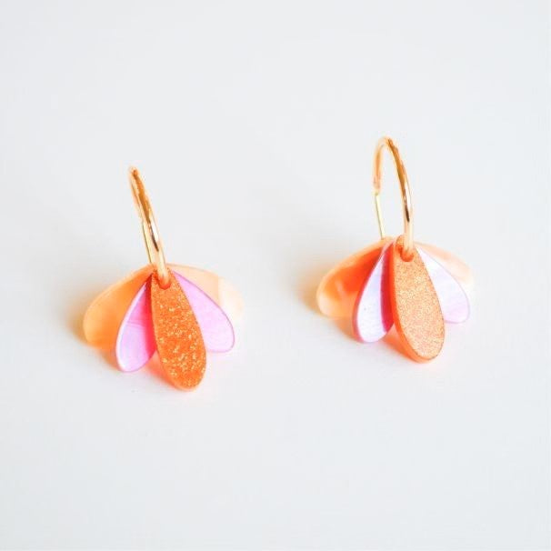 Happy Hour Earrings - Peach / Pink