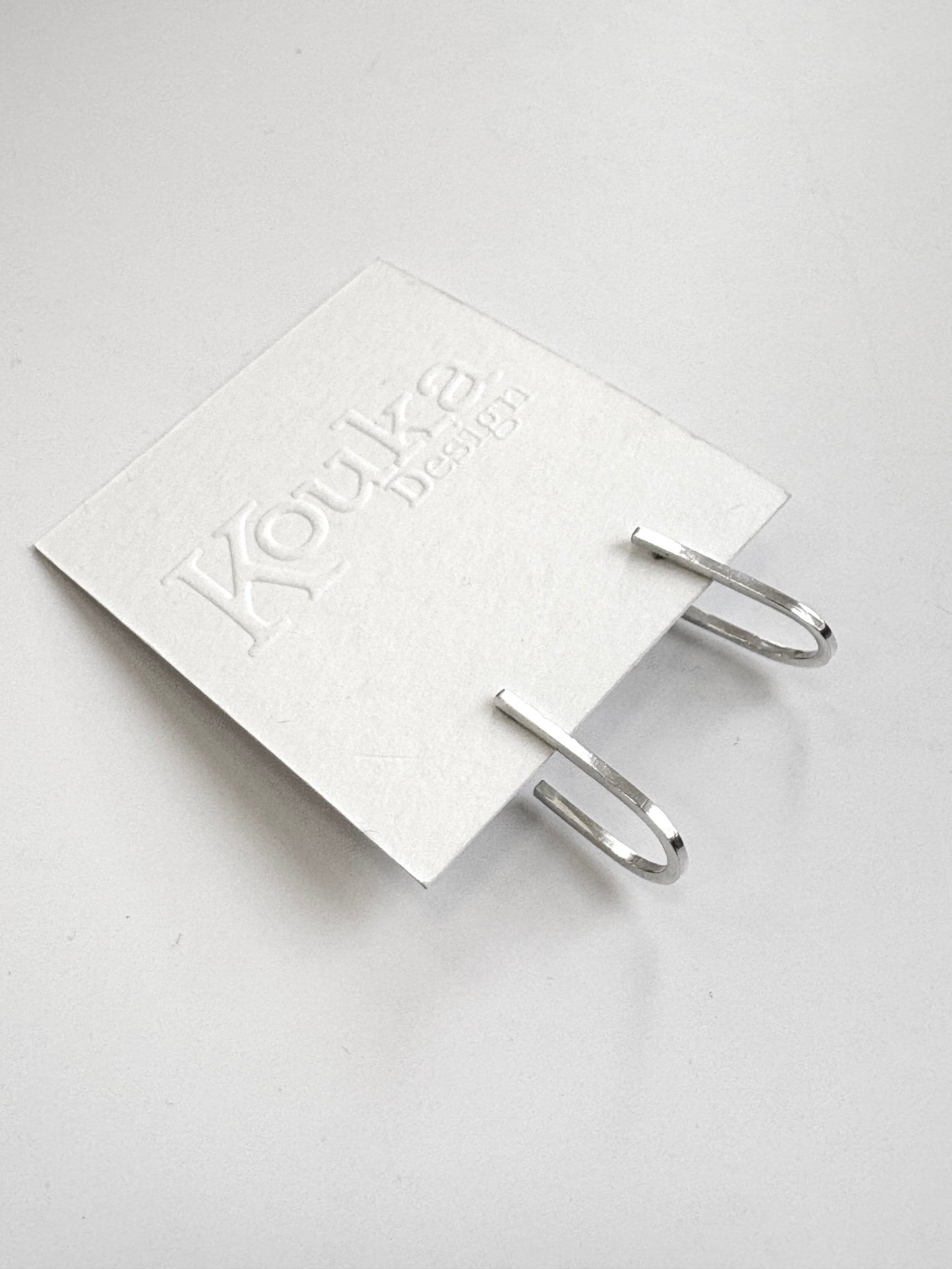Silver 'U' Shape Earrings