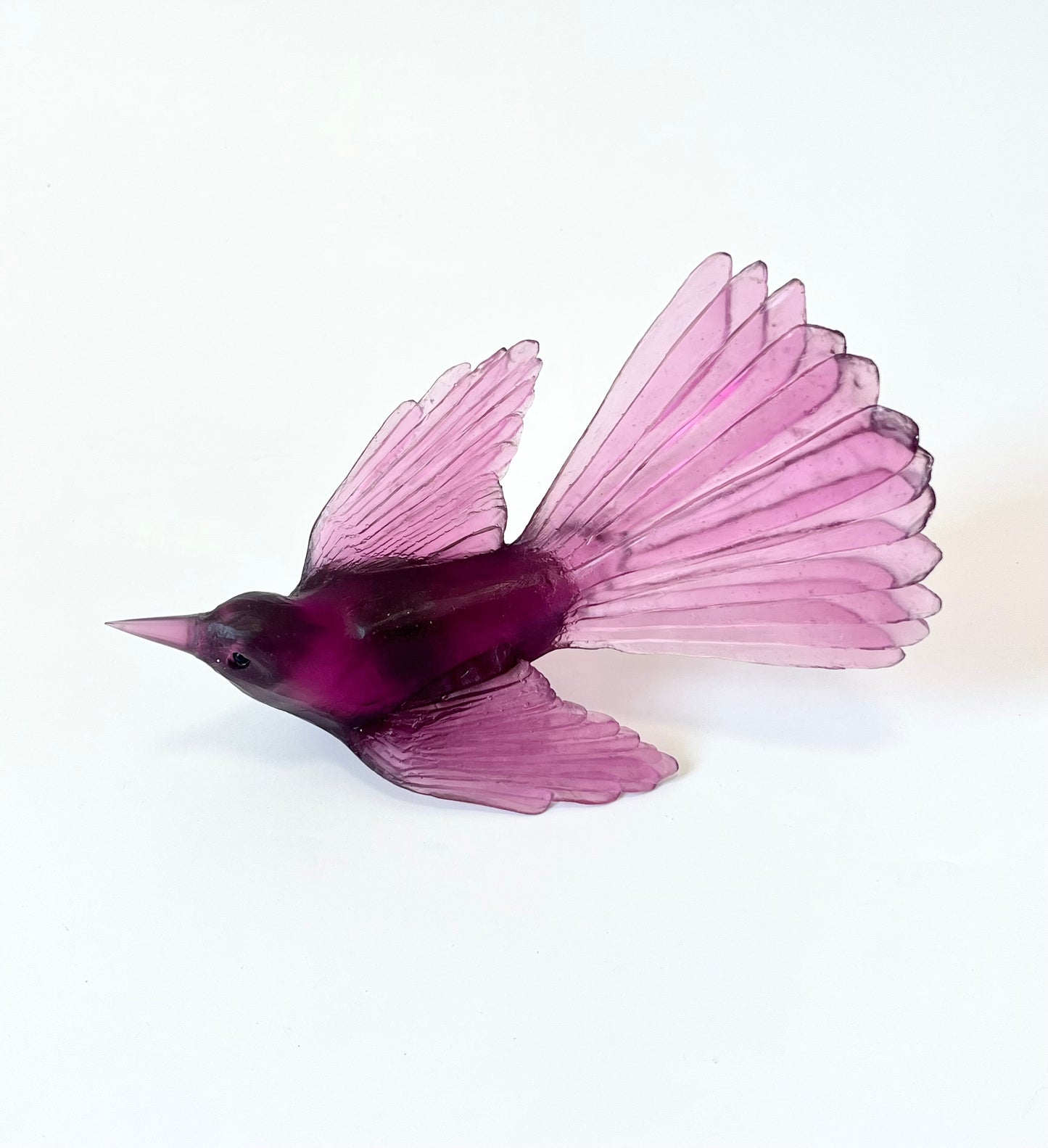 Fantail / Pīwakawaka - Gold Amethyst