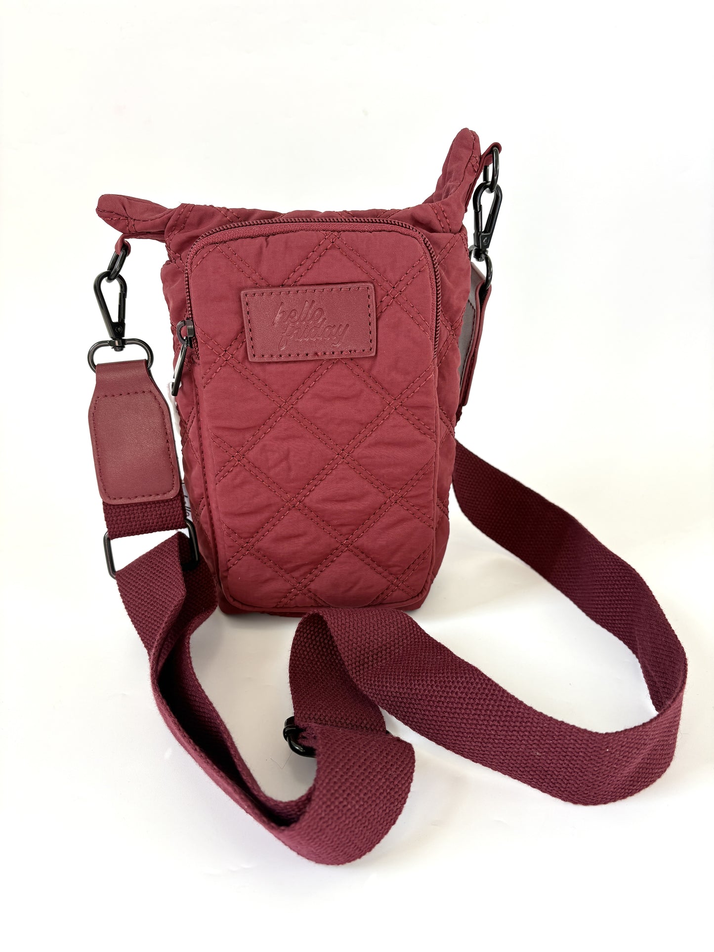 Cross-body bottle bag - Plum