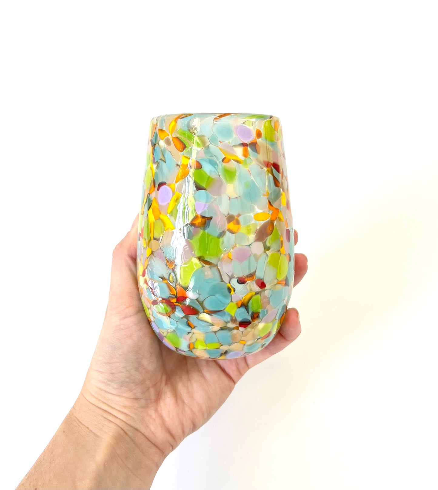 Handblown Glass Tumbler - Water Lily