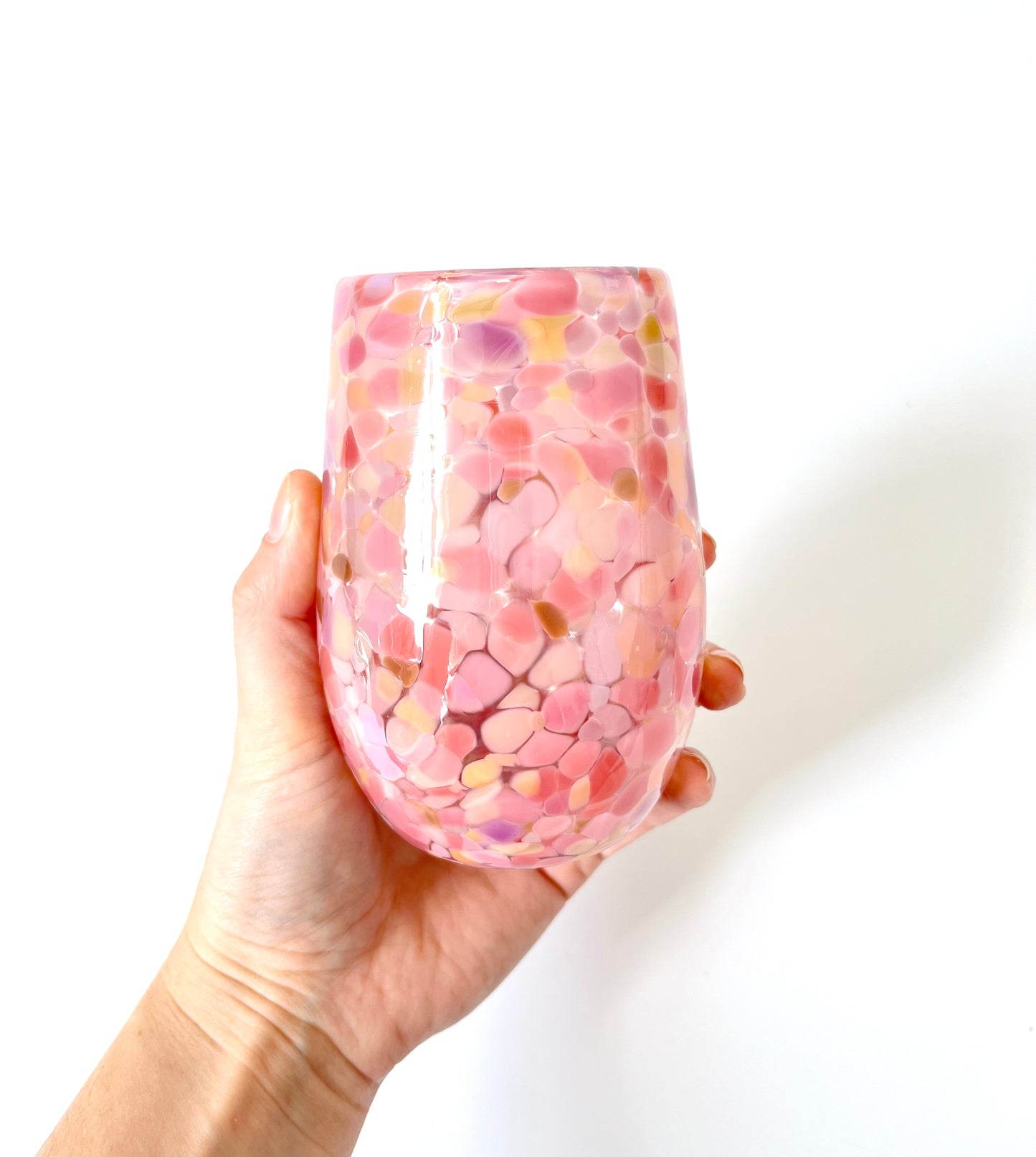 Handblown Glass Tumbler - Coral