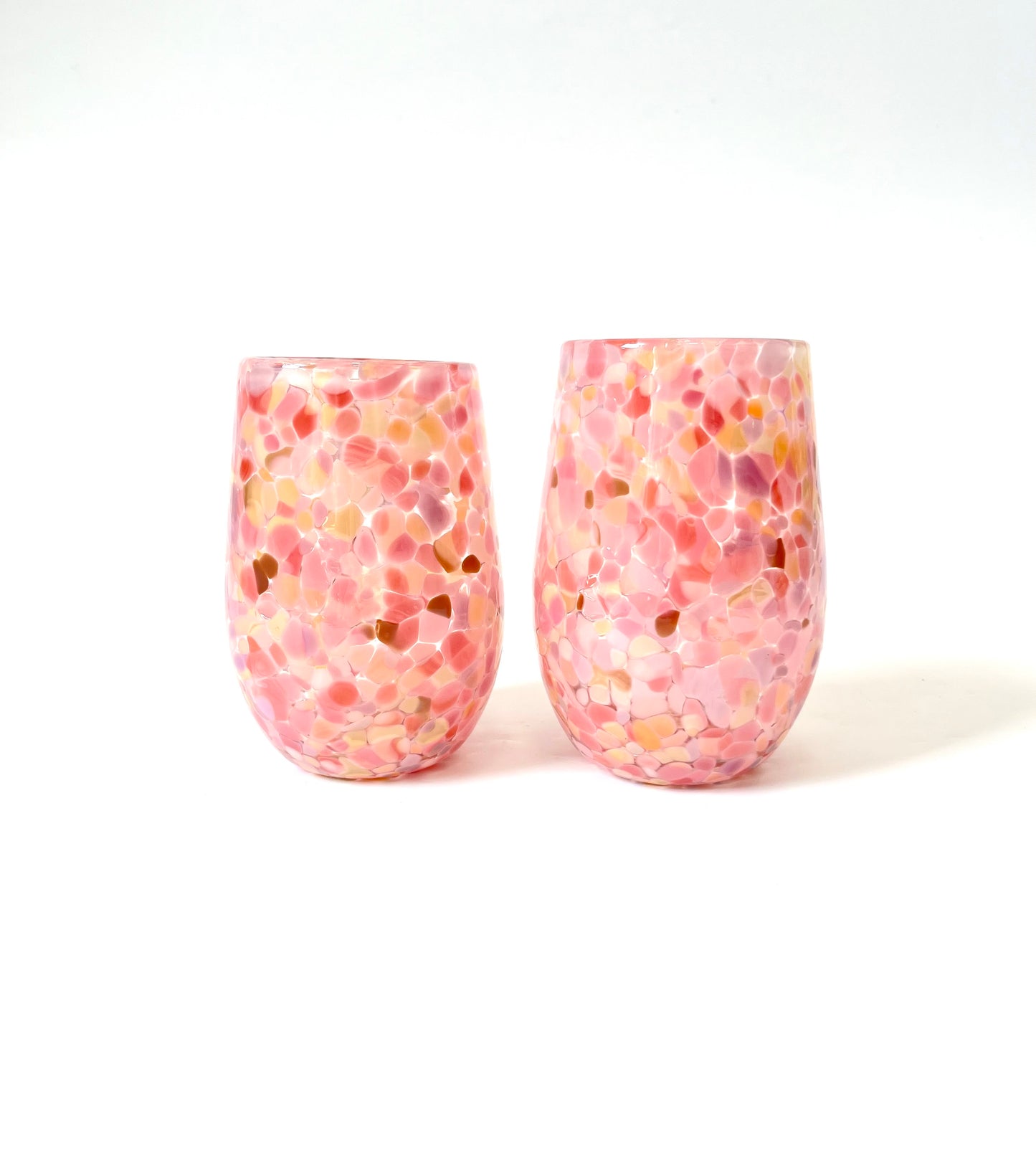 Handblown Glass Tumbler - Coral