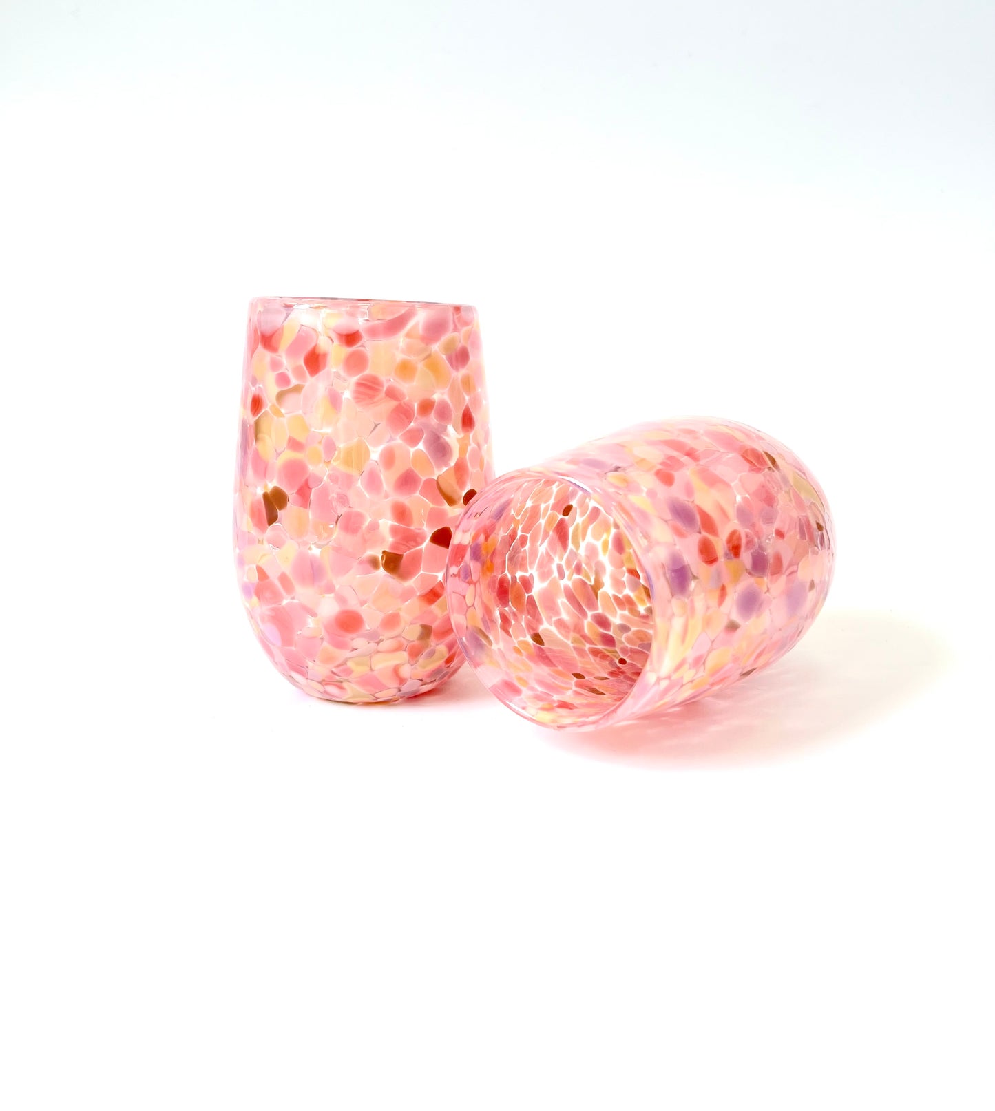 Handblown Glass Tumbler - Coral