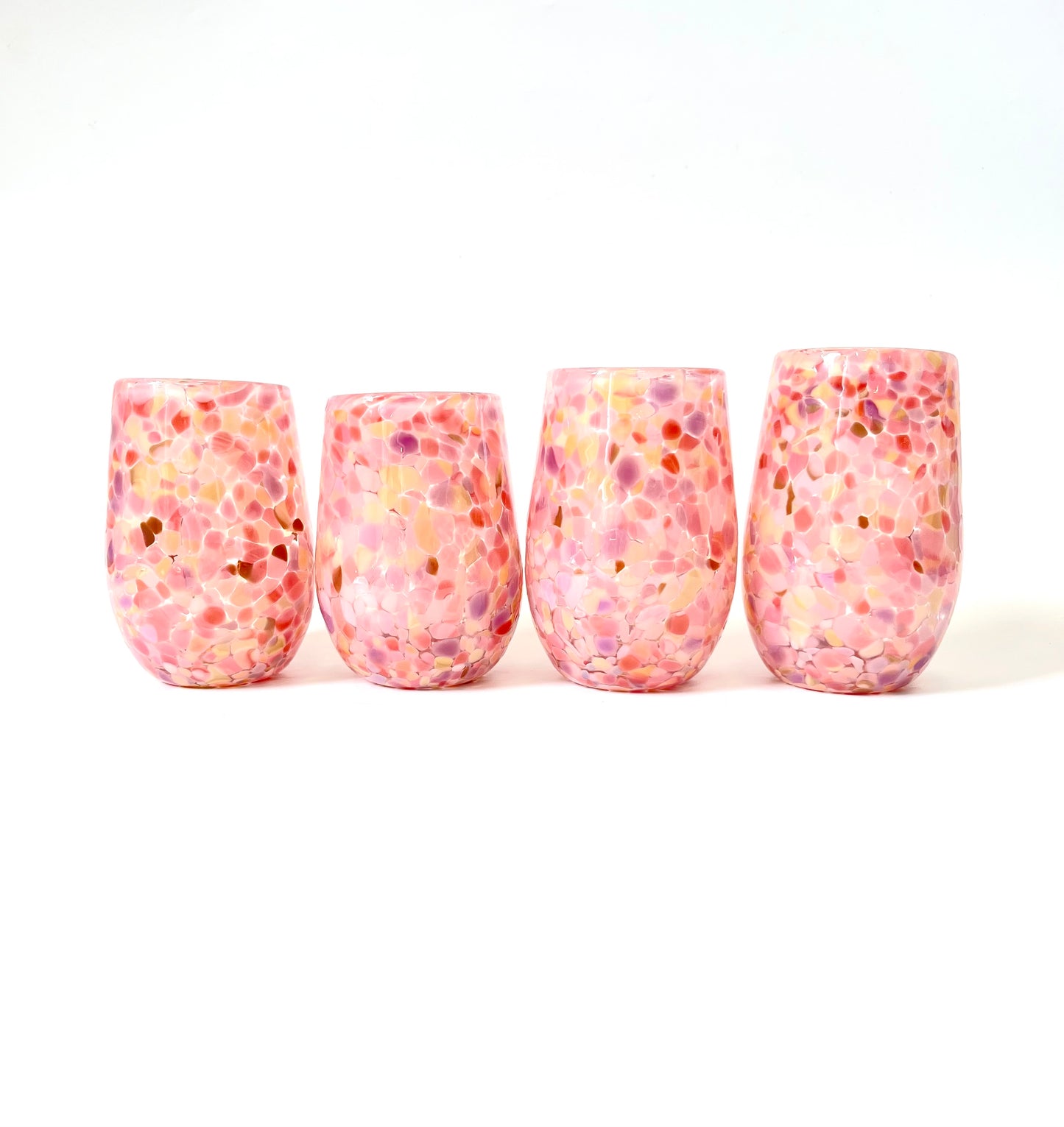 Handblown Glass Tumbler - Coral
