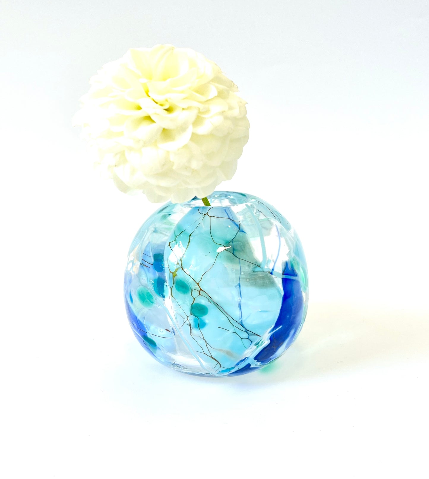 Handblown Glass Diffuser/Vase - Blue Shard