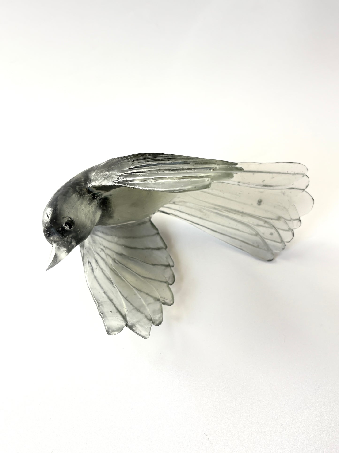 Fantail / Pīwakawaka #2 (Wings Down) - Grey