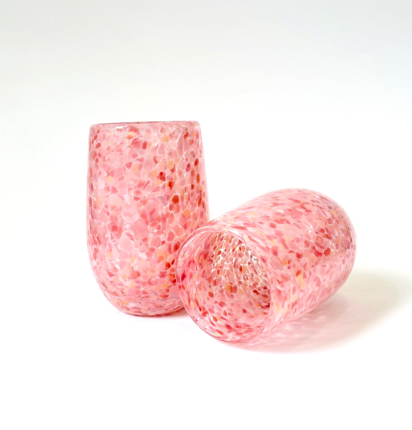 Handblown Glass Tumbler - Pink