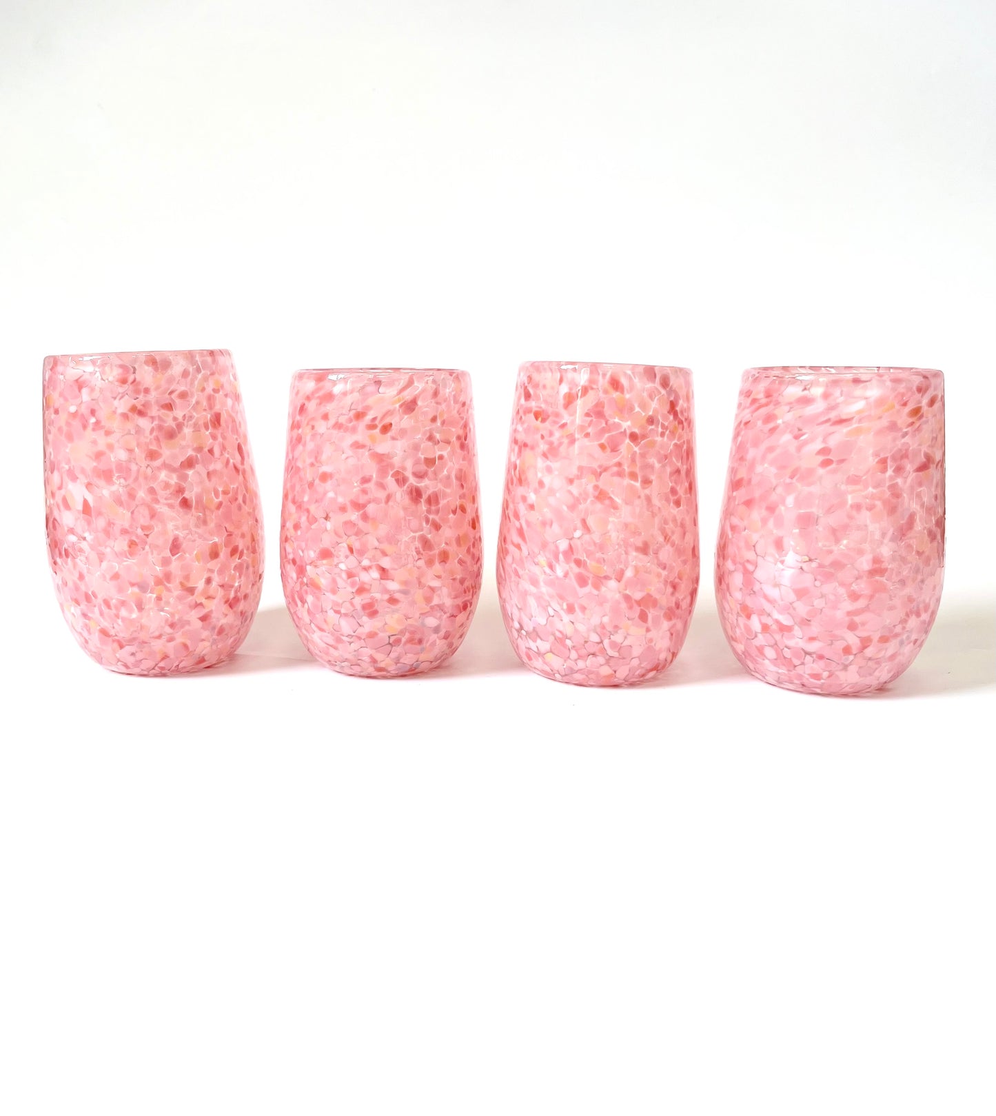 Handblown Glass Tumbler - Pink