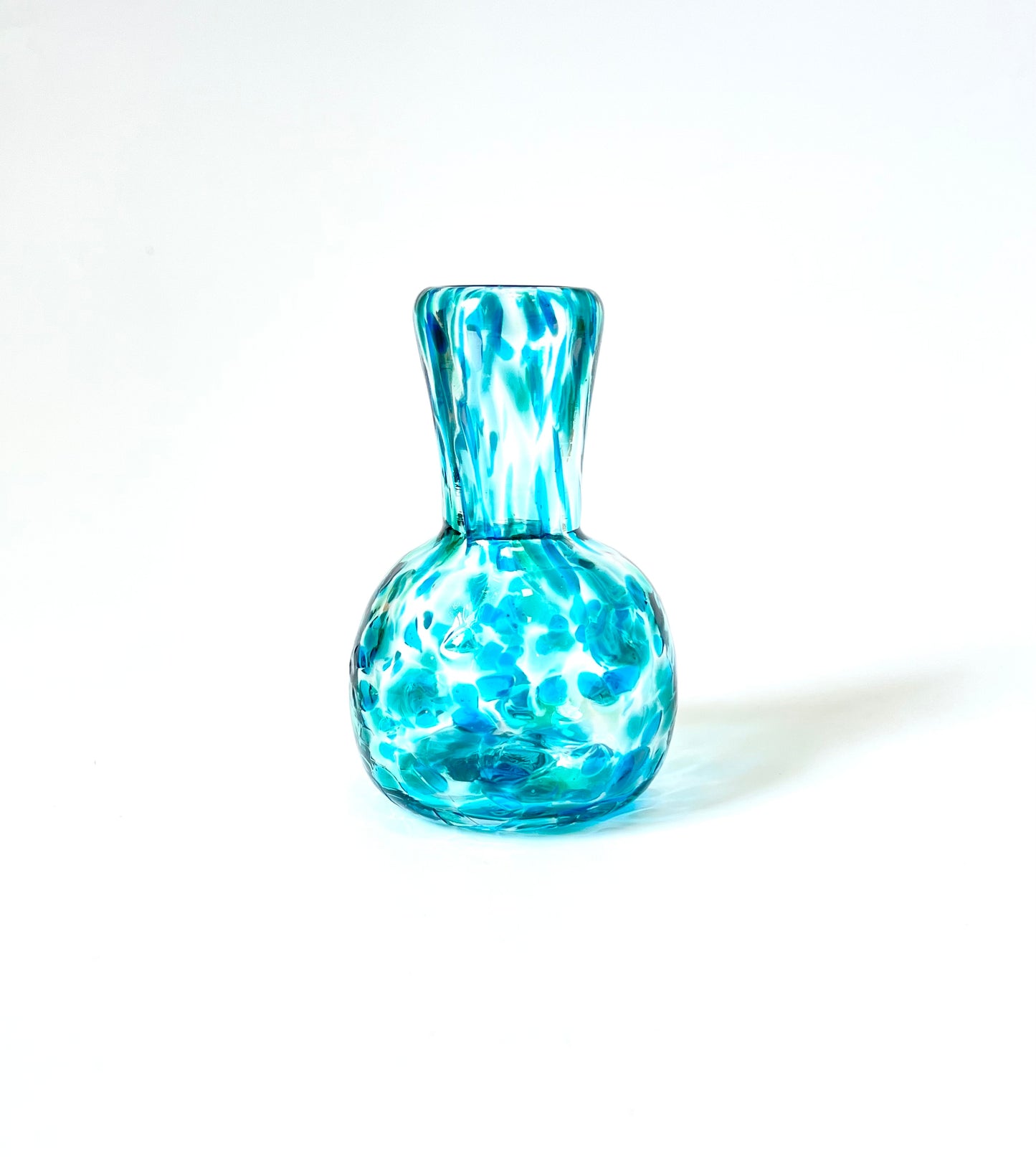 Handblown Glass Diffuser/Vase - Teal/Blue Green with 2cm Opening