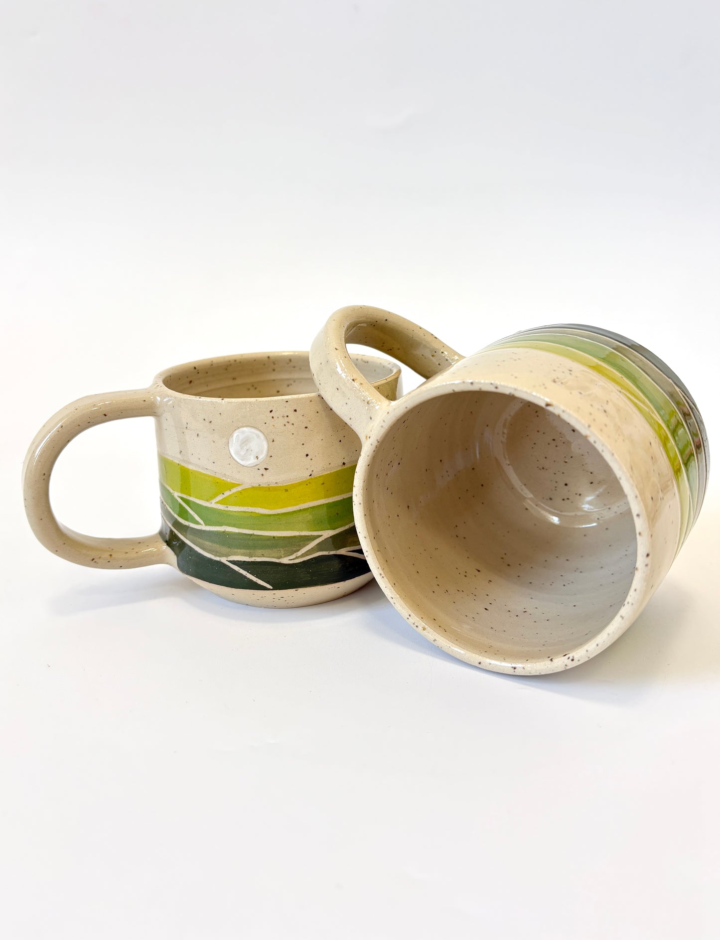 Ceramic Landscape Mug - Green