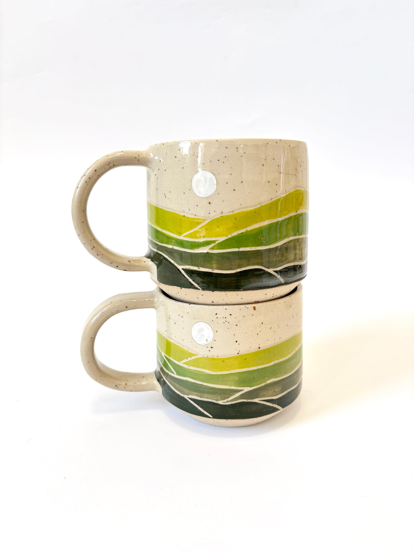 Ceramic Landscape Mug - Green