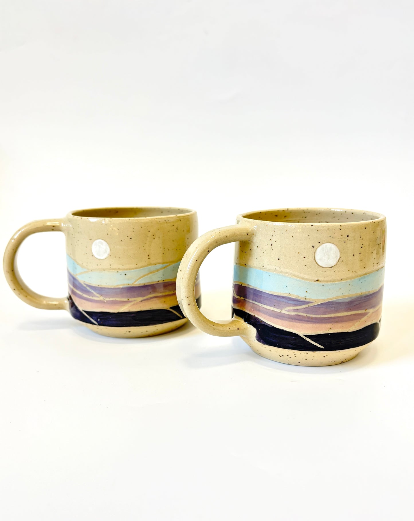 Ceramic Landscape Mug - Purple & Blue