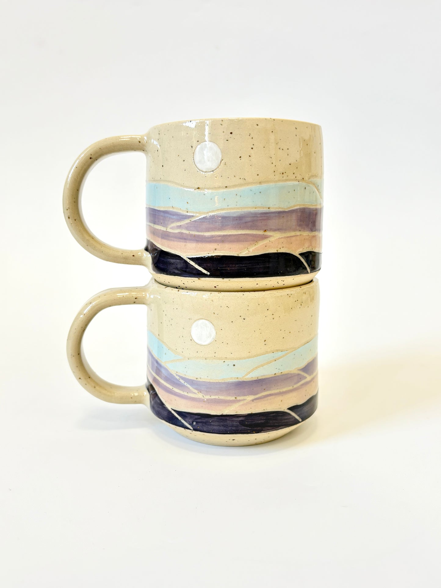Ceramic Landscape Mug - Purple & Blue