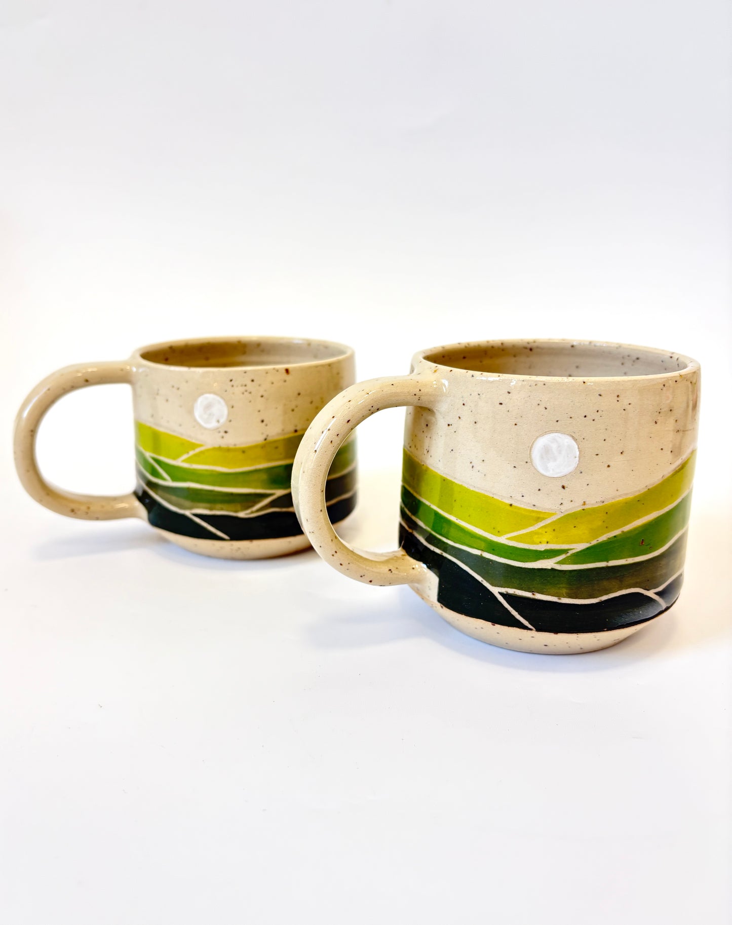 Ceramic Landscape Mug - Green