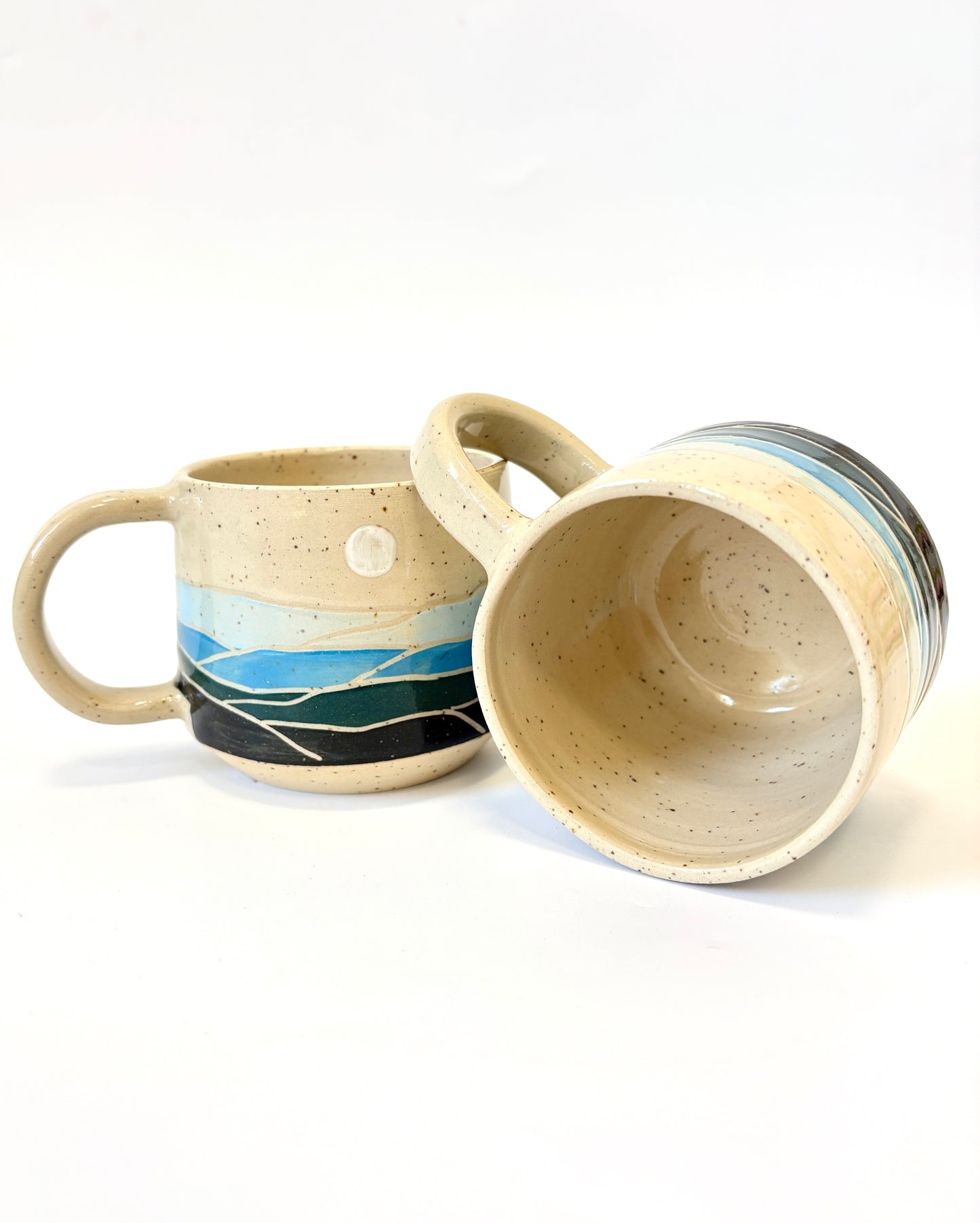 Ceramic Landscape Mug - Blue