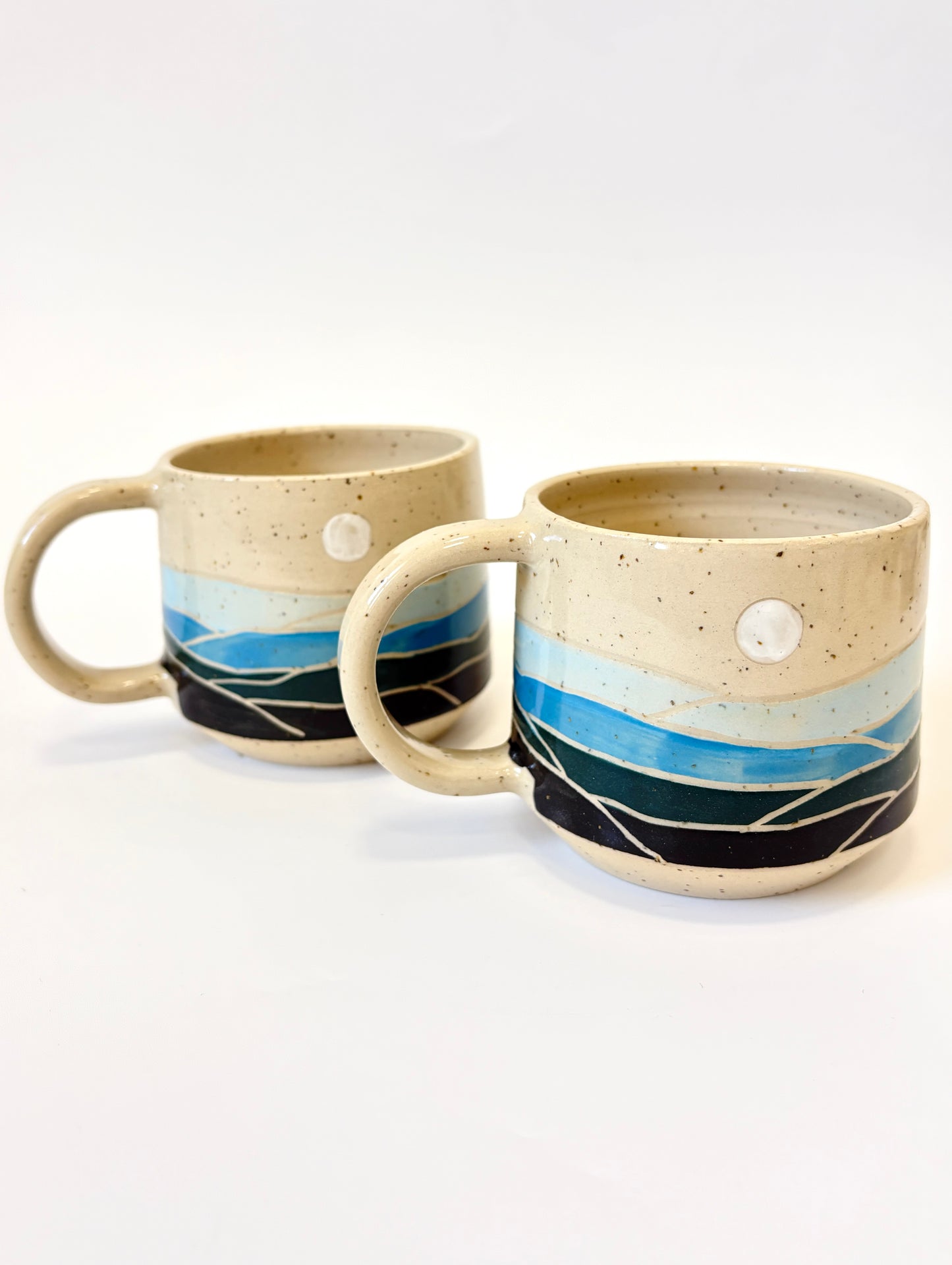 Ceramic Landscape Mug - Blue