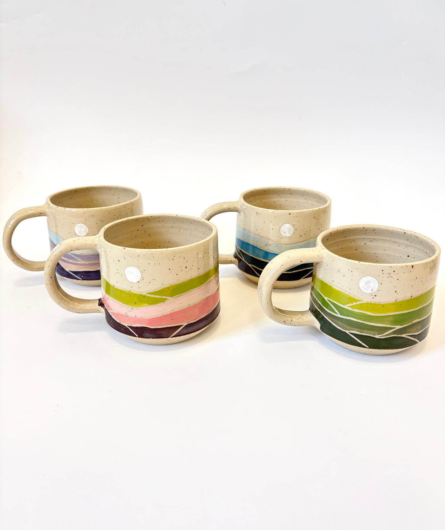 Ceramic Landscape Mug - Green