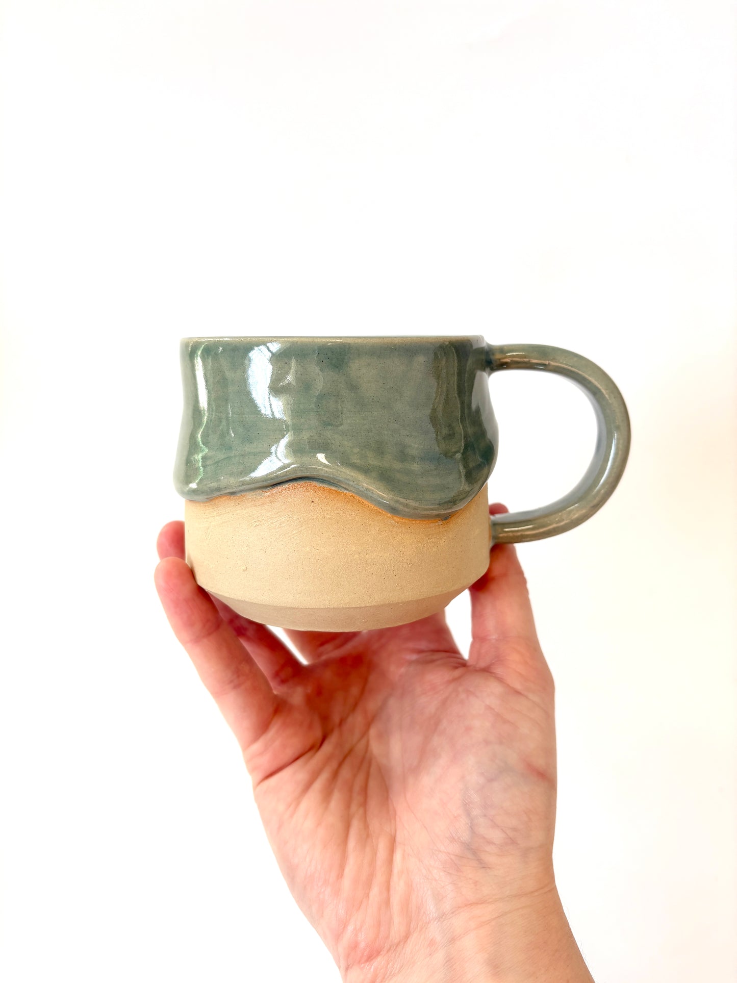 Ceramic "Drippy" Mug - Teal