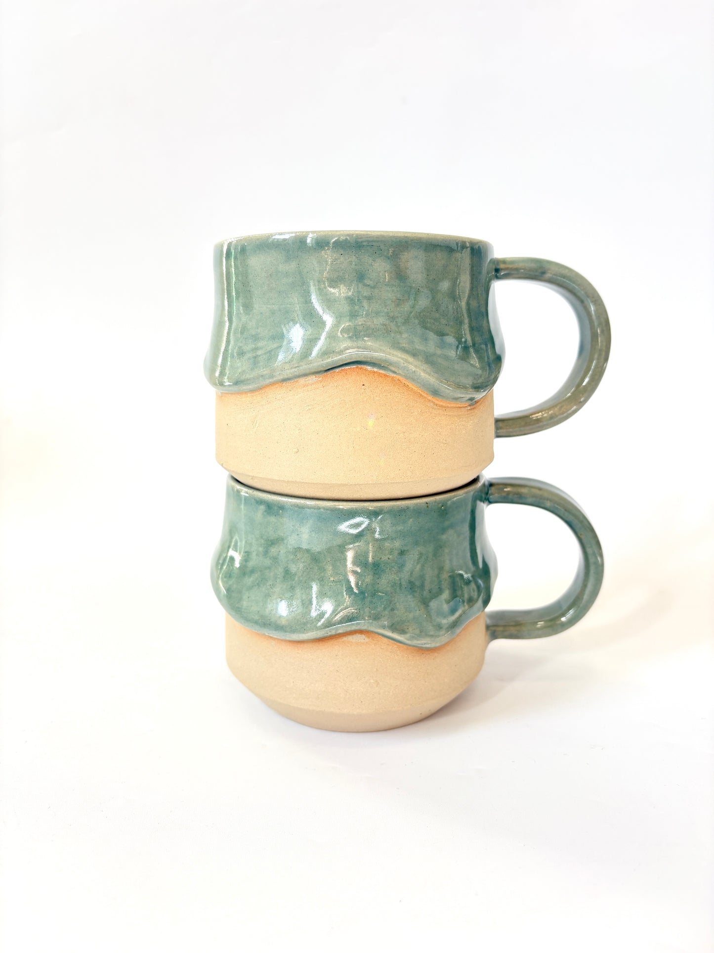 Ceramic "Drippy" Mug - Teal