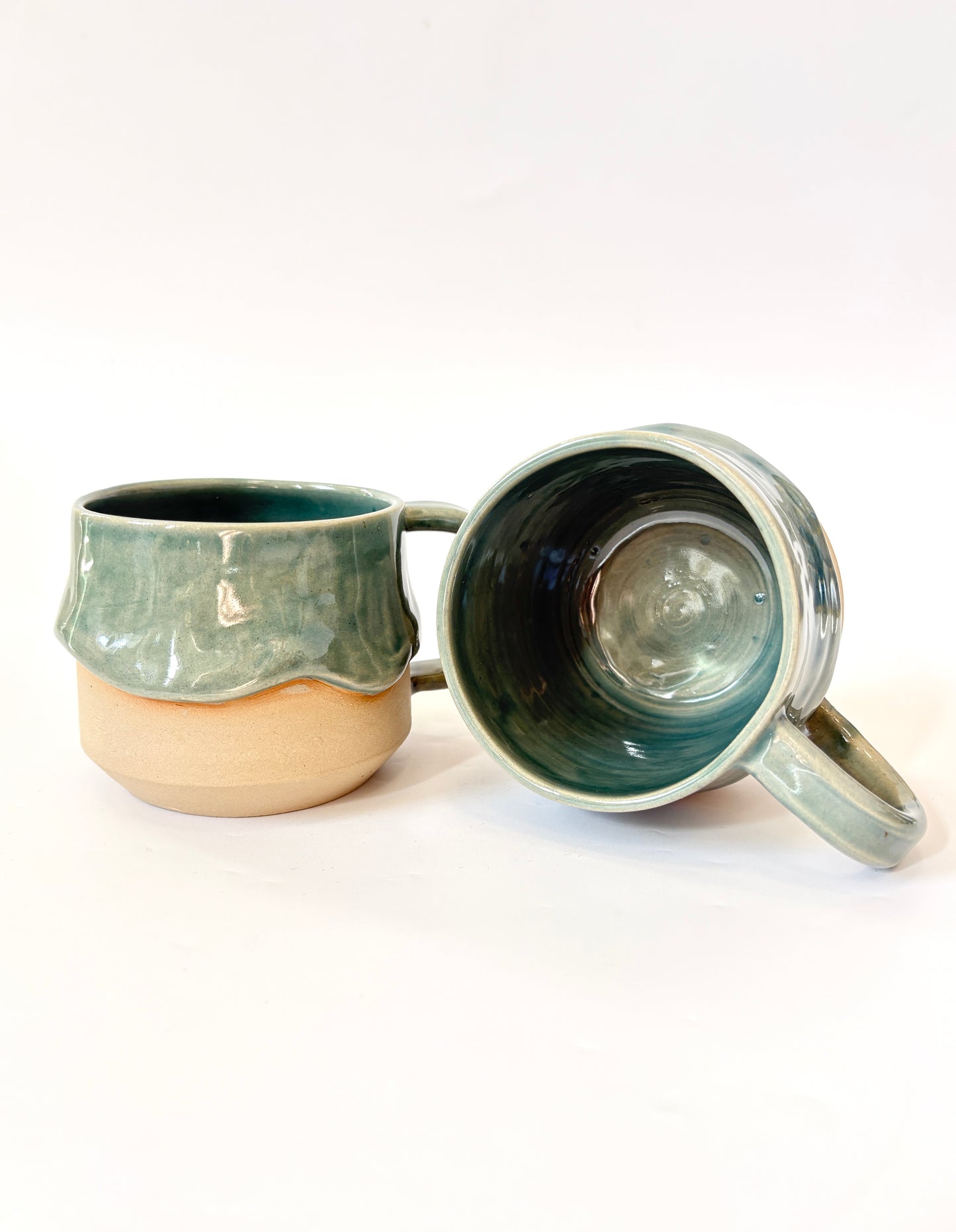 Ceramic "Drippy" Mug - Teal
