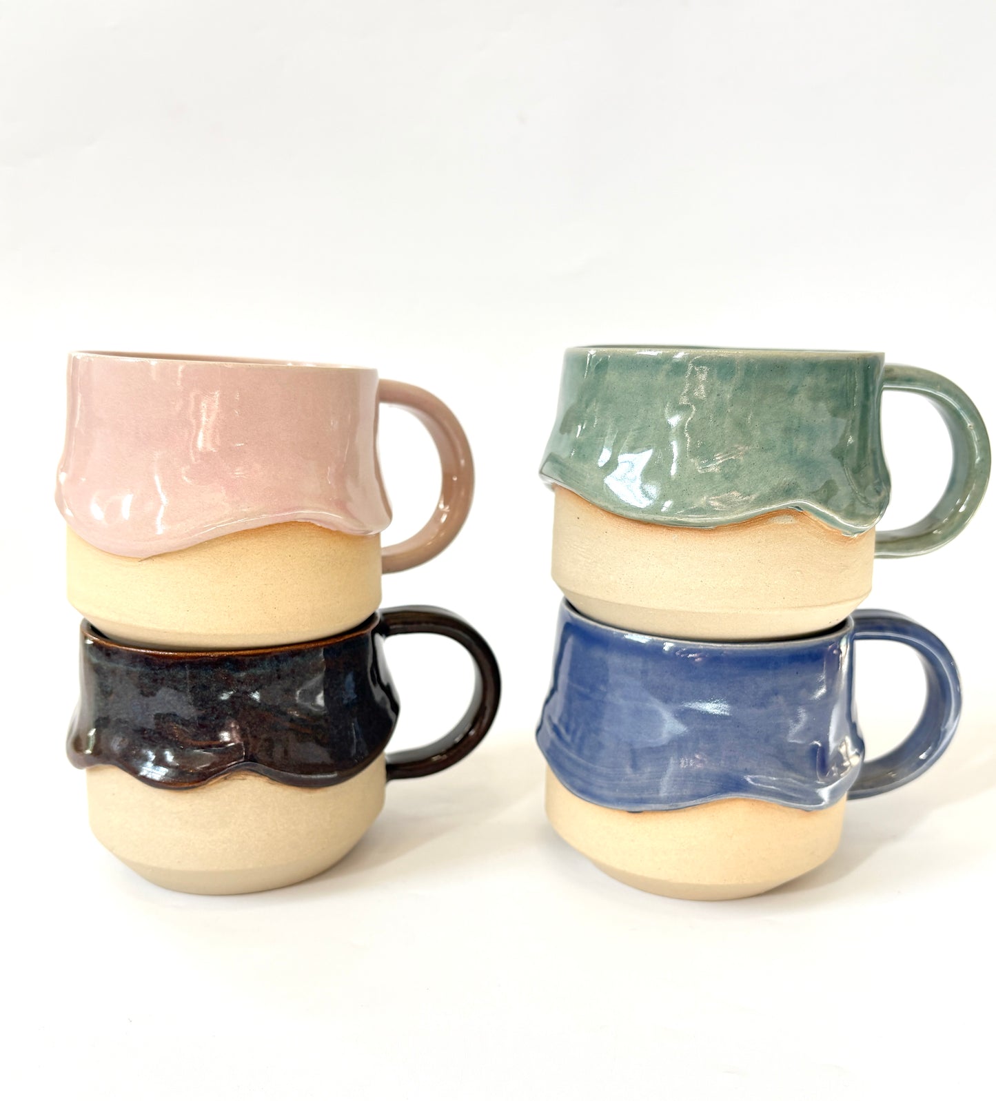 Ceramic "Drippy" Mug - Teal