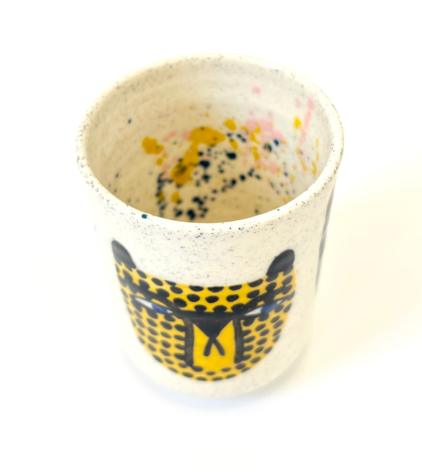 Ceramic Cup by Studio Soph - "Cheetah Heads"