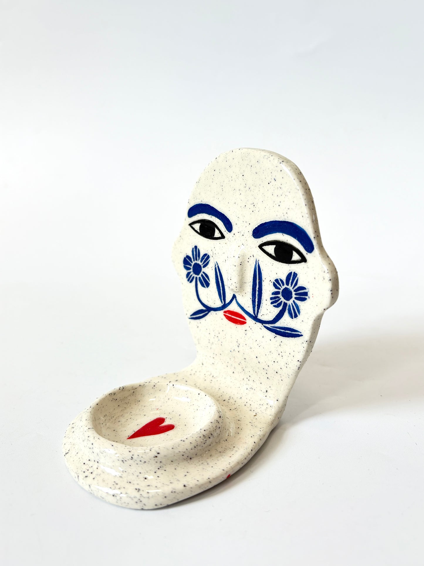 Blue Gentleman Candle Person - Ceramic candle holder by Studio Soph