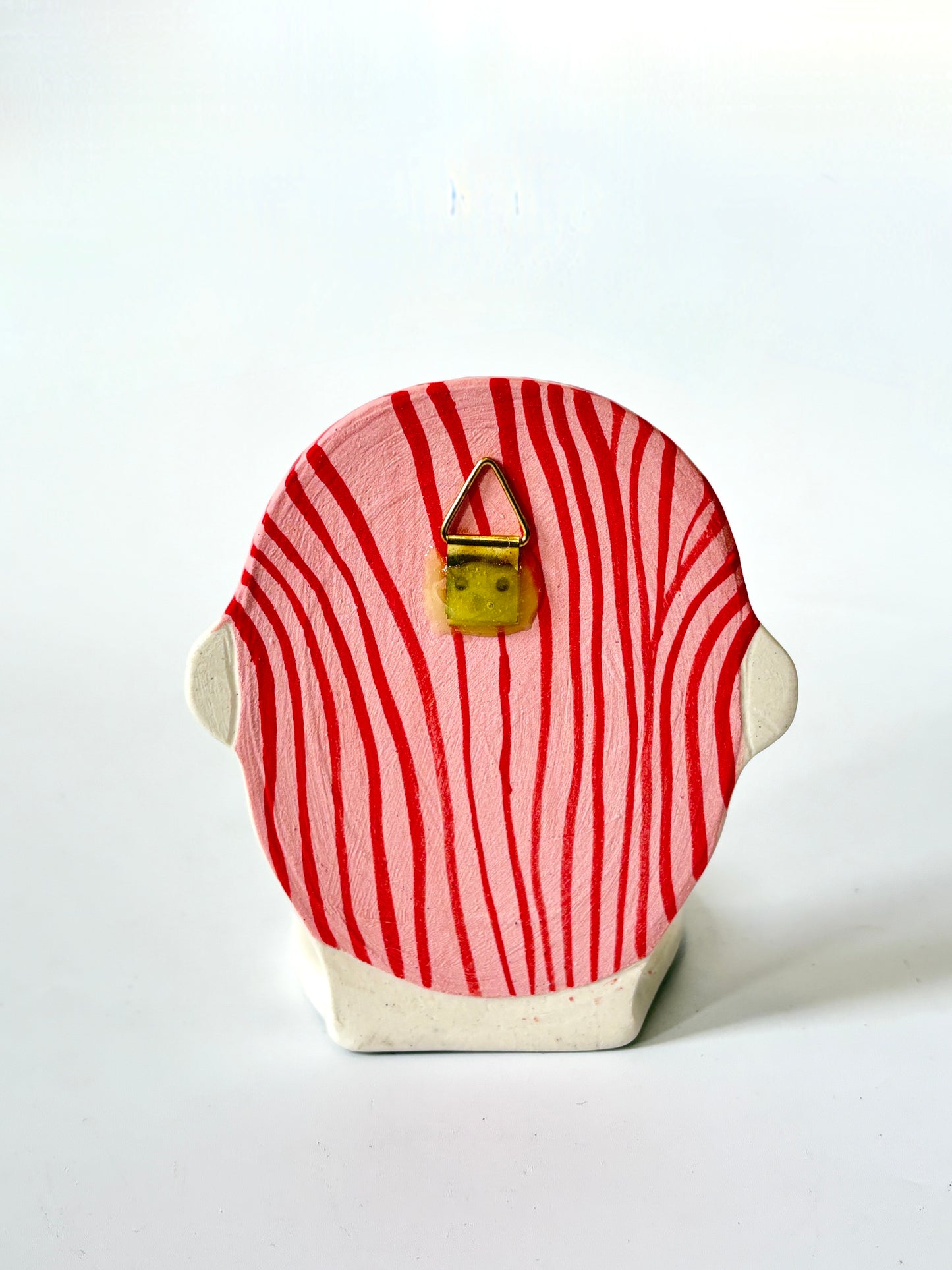Pink and Red Gentleman Candle Person - Ceramic candle holder by Studio Soph