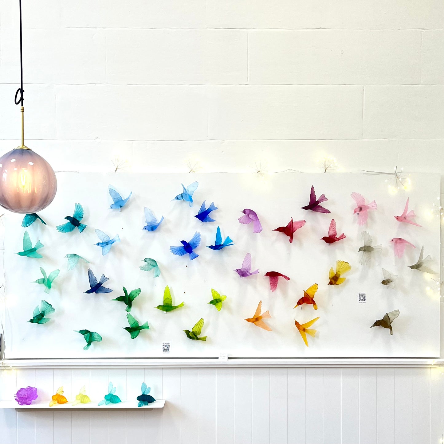 Bellbird / Korimako #2 (Wings Back) - Copper Blue