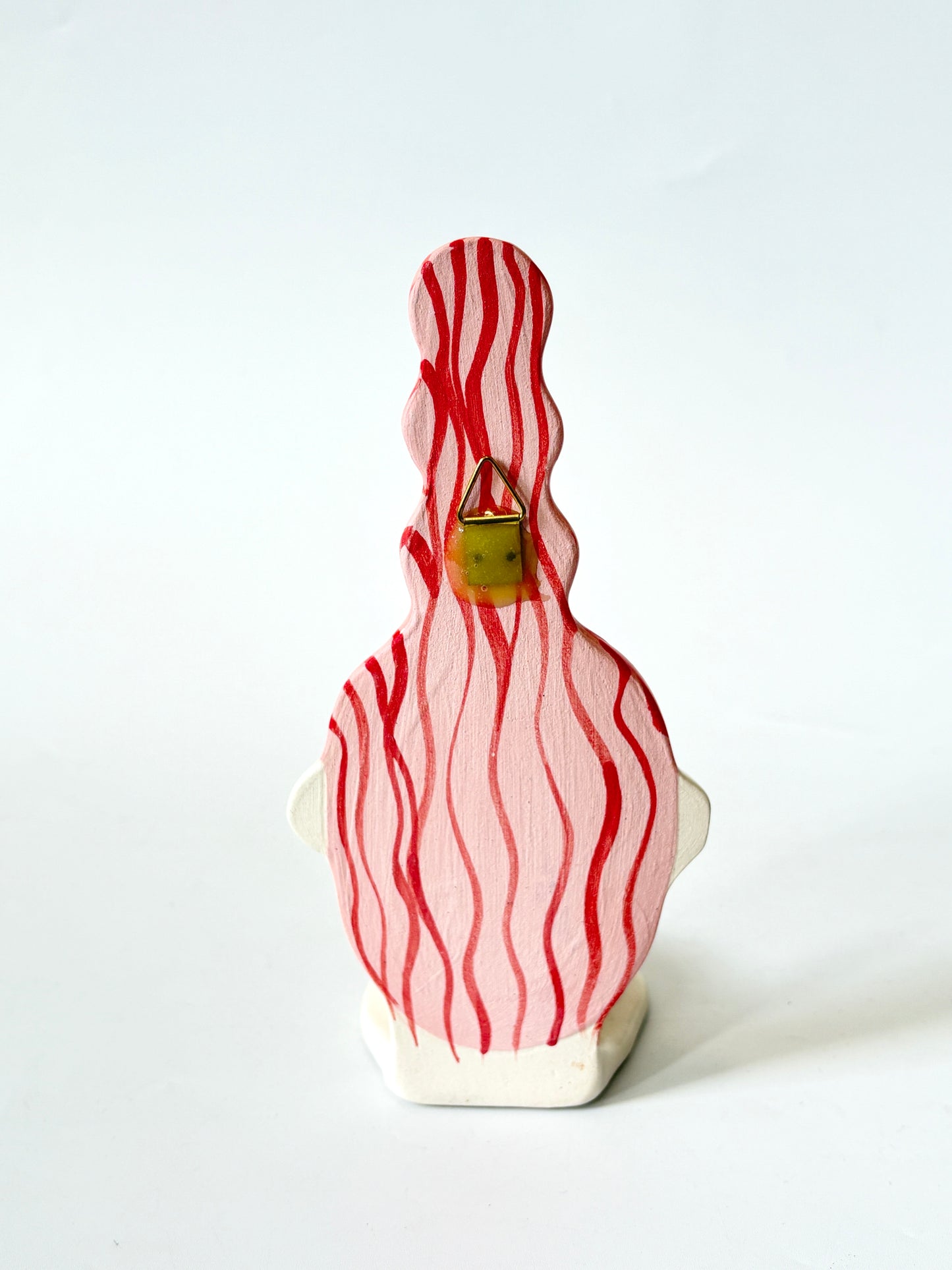 Pink Hair Lady Candle Person - Ceramic candle holder by Studio Soph
