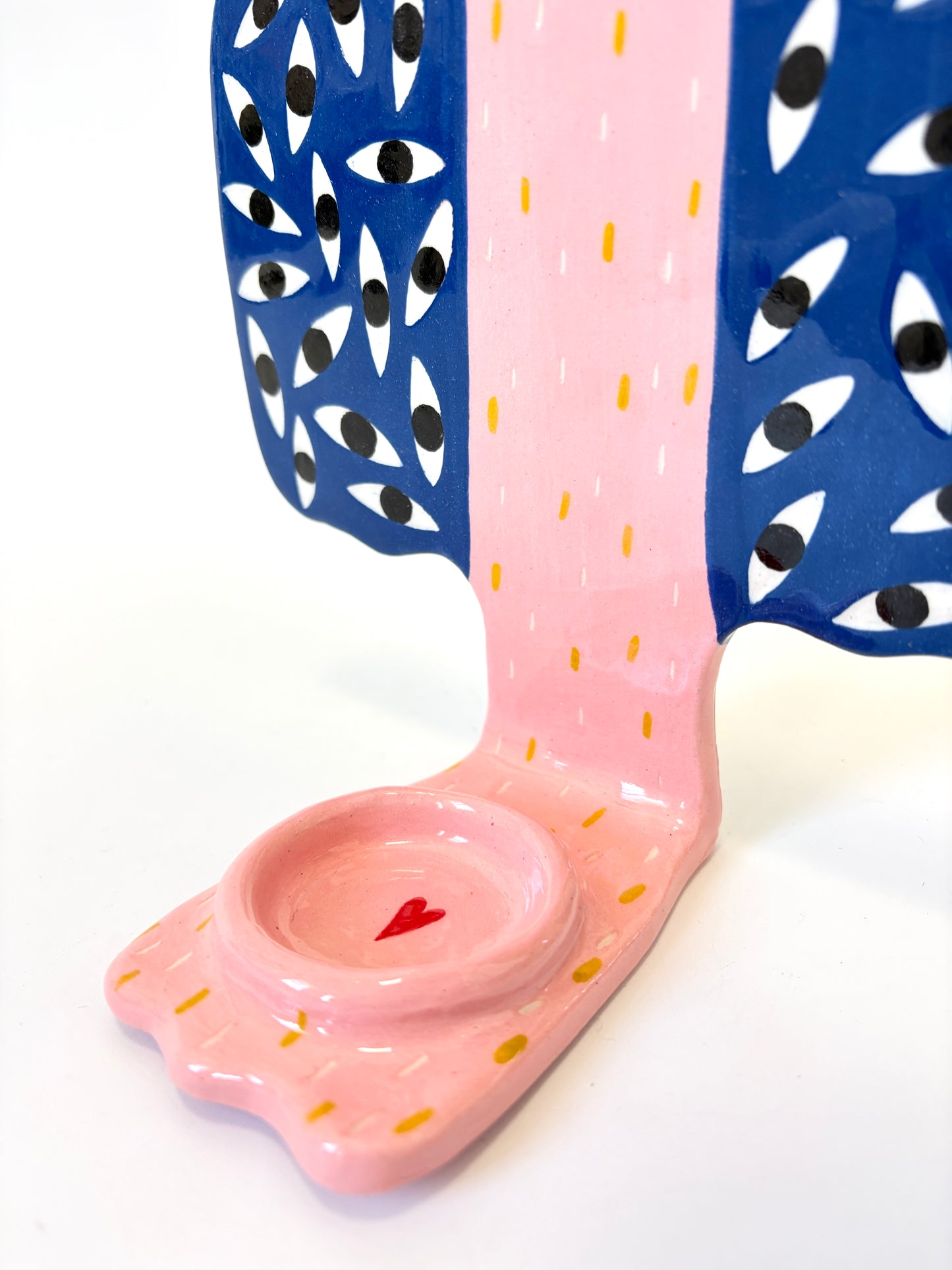 Large Pink Bird - Ceramic candle holder by Studio Soph