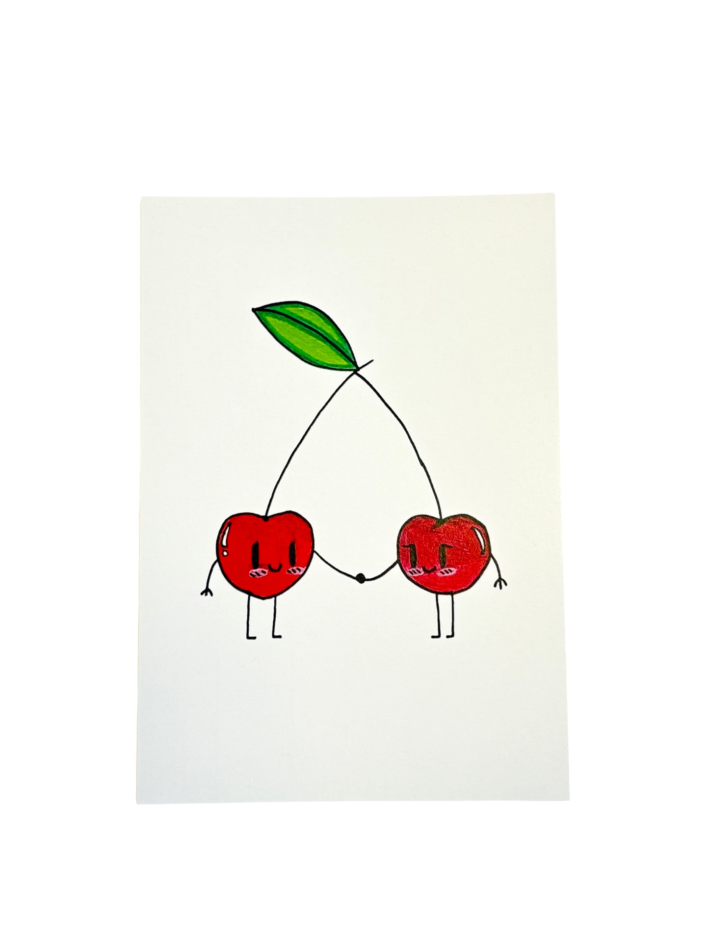 'Couple of Cheeries' - Illustrated Card by Jemimadidit