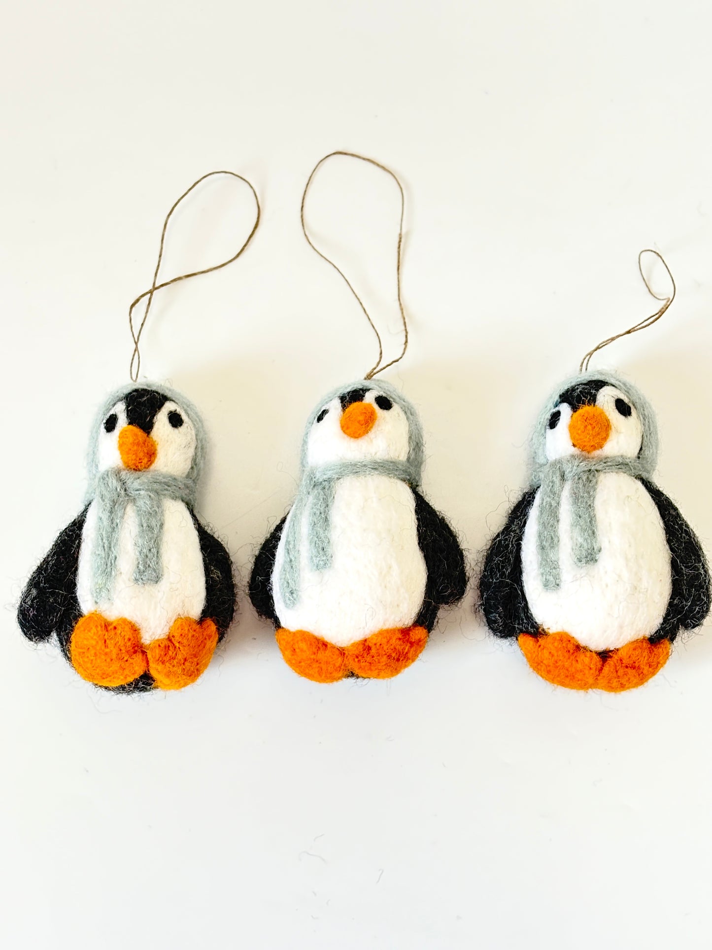 Felted Wool Penguin - Ice Blue