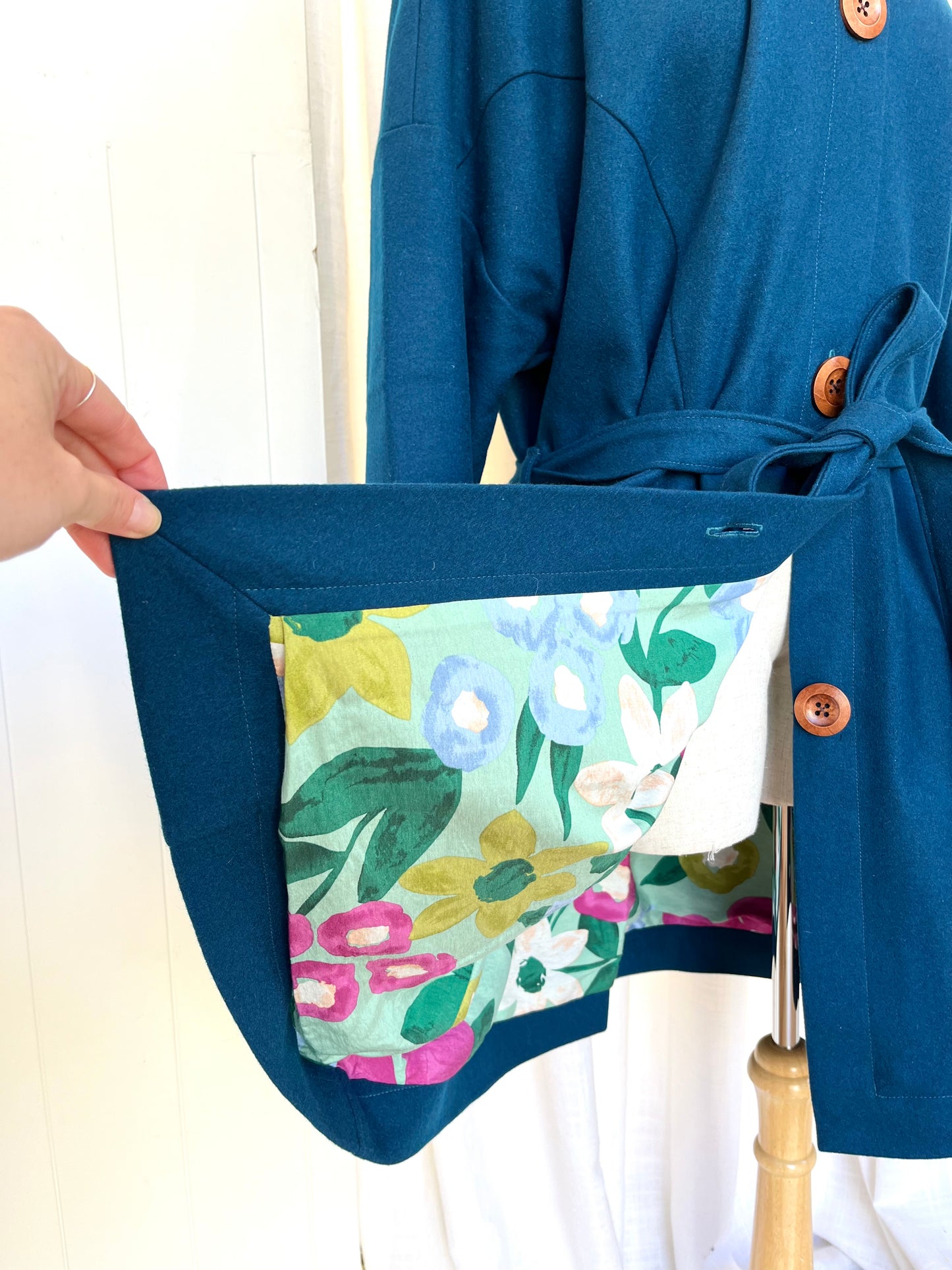 "Tiggy" Wool Blend Coat - Marine Blue