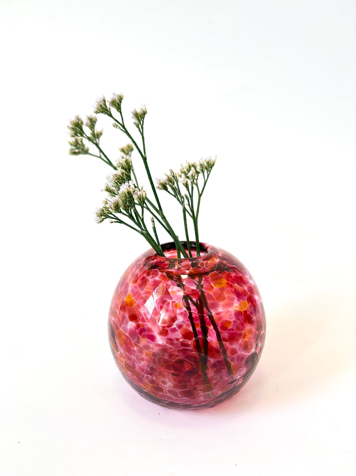 Handblown Glass Diffuser Vase - Red Riot